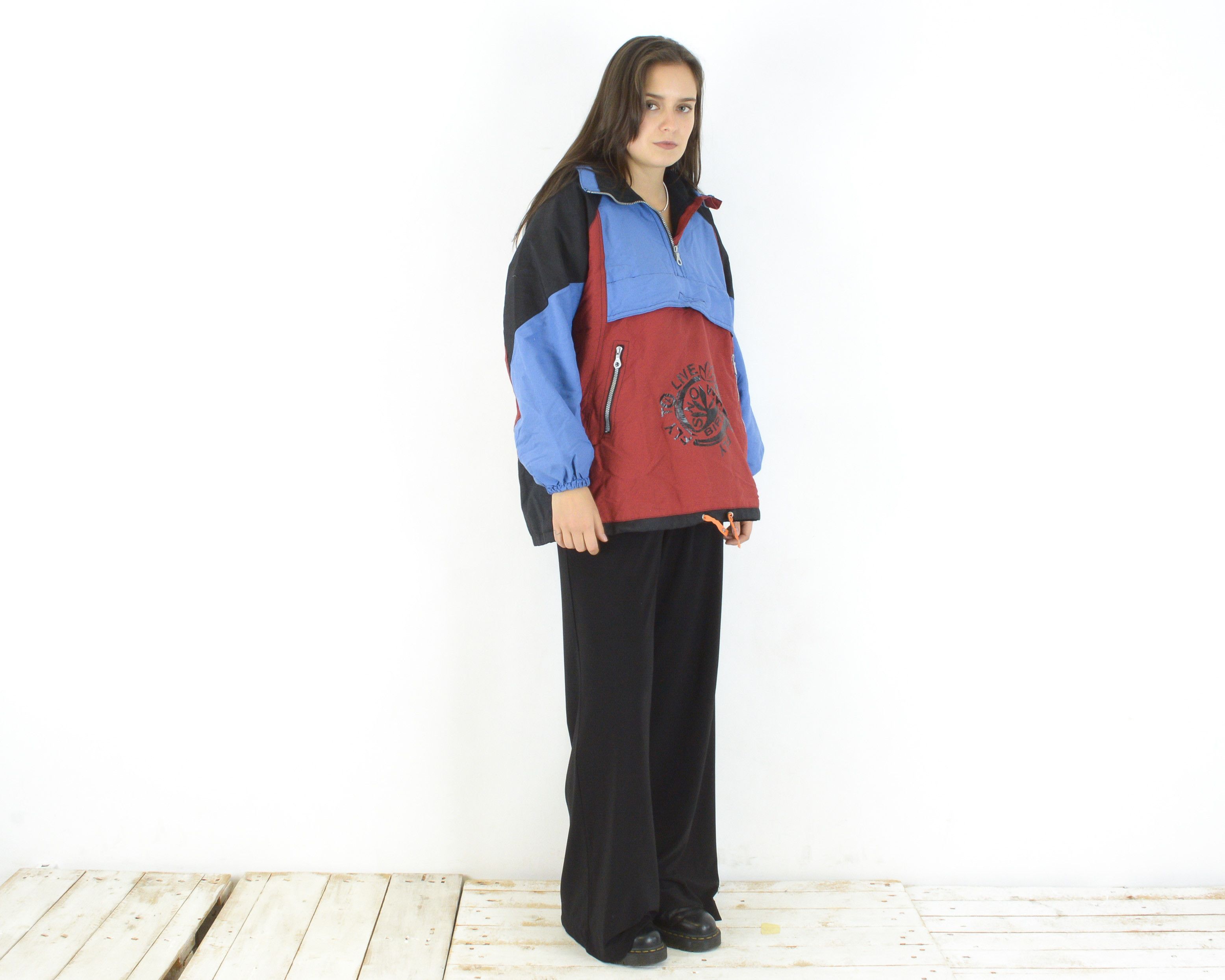 Other × Vintage Snow Bird Women S/M Windbreaker Fleece Pullover Jacket Zip Size S / US 4 / IT 40 - 2 Thumbnail