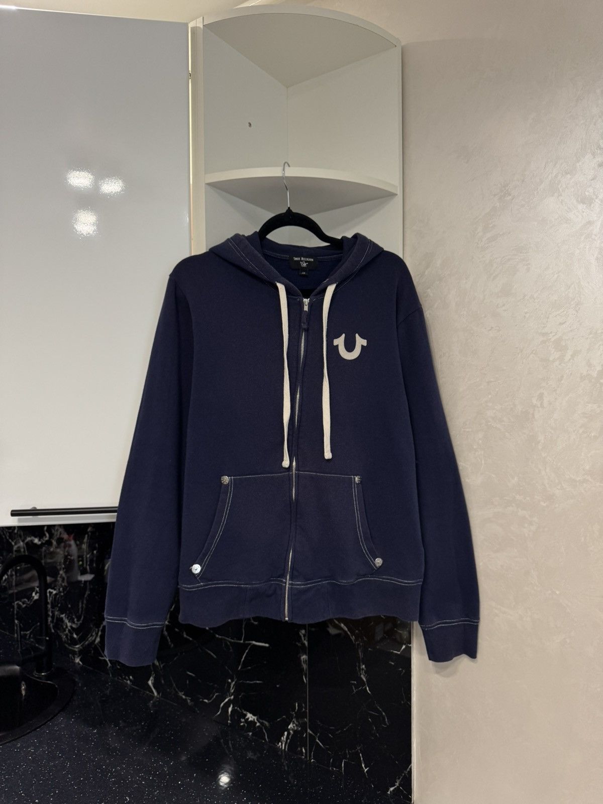True Religion Vintage 90s True Religion Zip Hoodie LogoSupreme Style Size US L / EU 52-54 / 3 - 1 Thumbnail