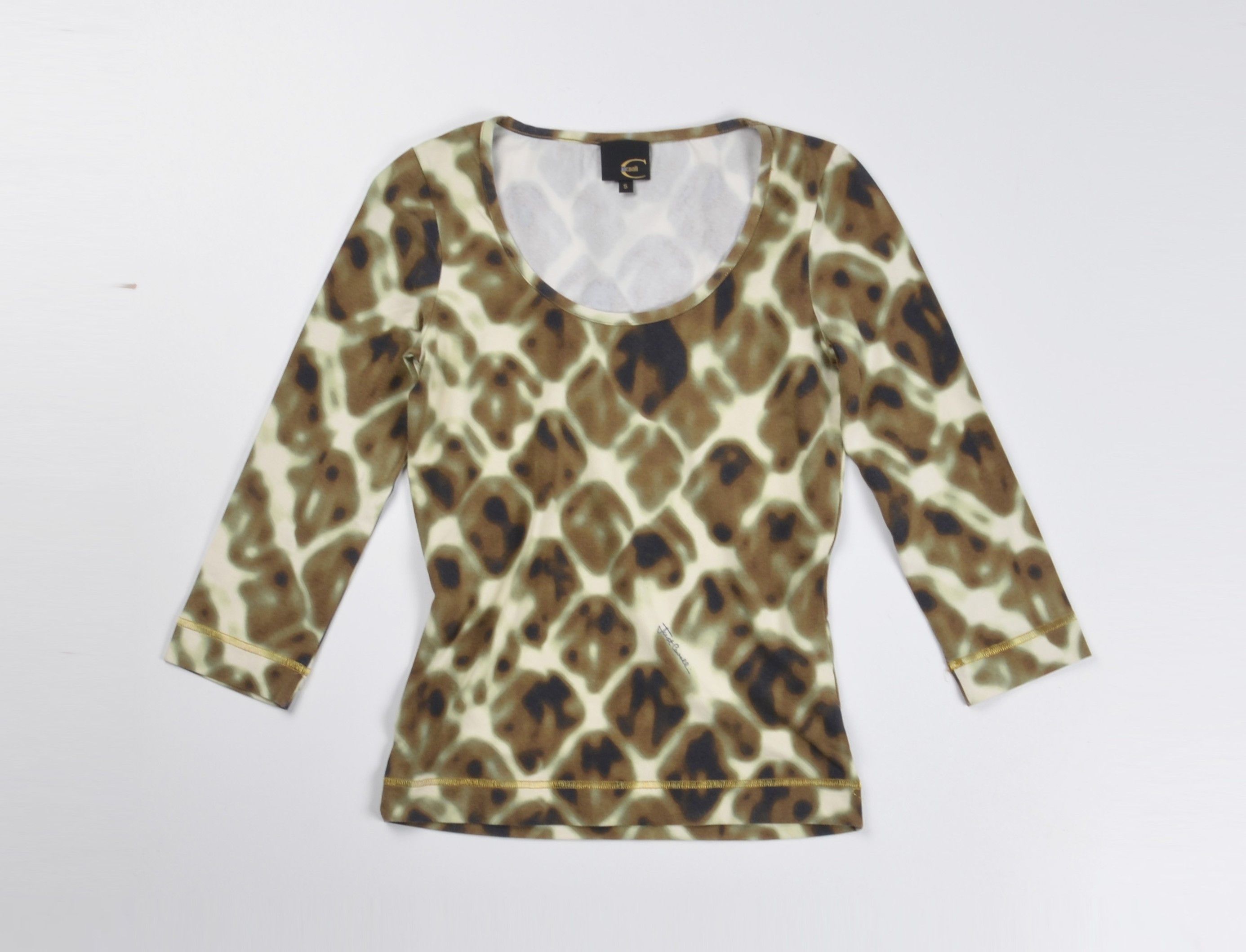 Just Cavalli Vintage Just Cavalli Y2K Animal Print Stretch 3/4 Sleeve Top Size S / US 4 / IT 40 - 3 Thumbnail
