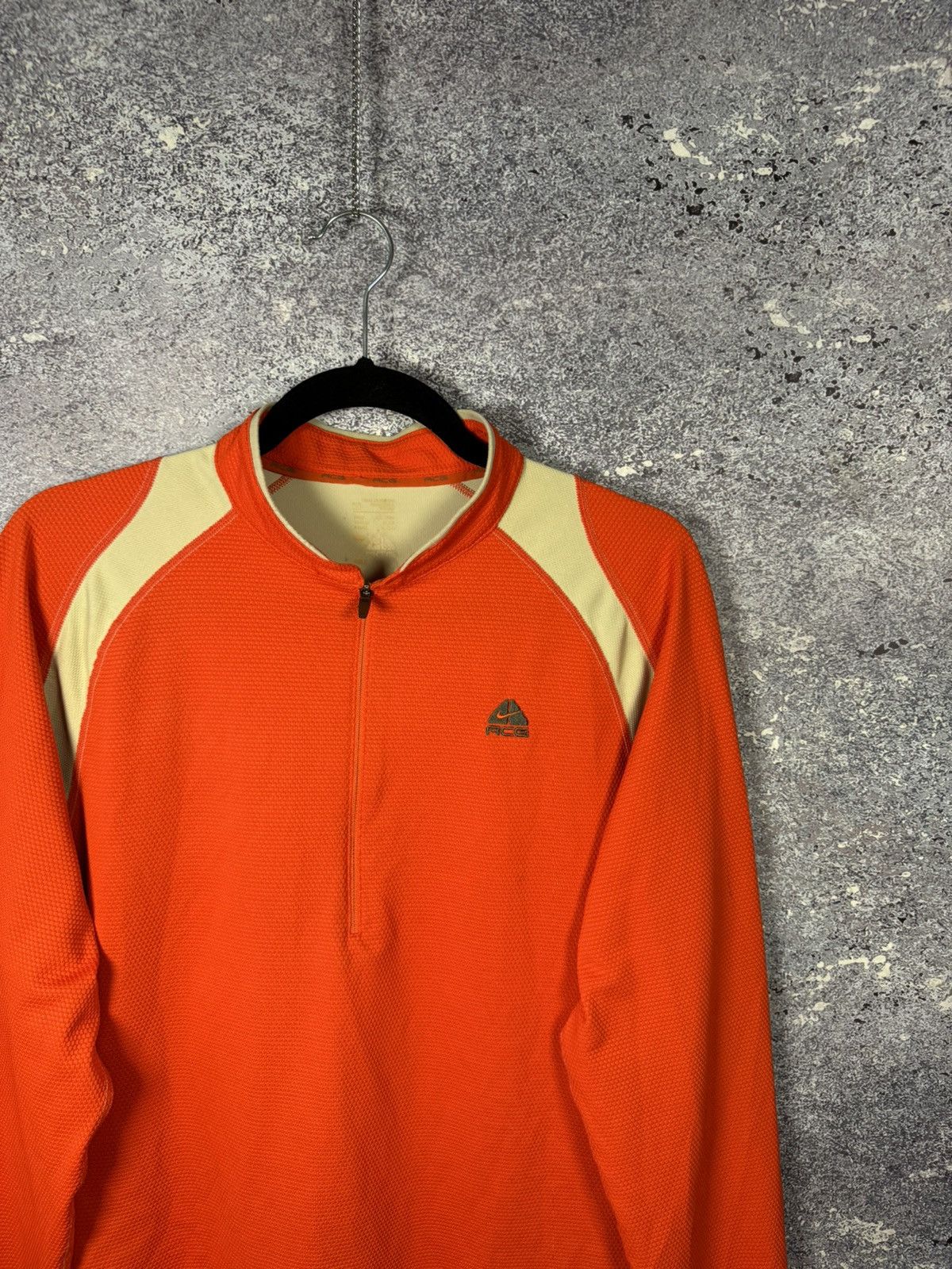Nike × Nike ACG × Vintage Vintage Nike ACG Termo Quater Zip Sweatshirt Orange Medium Size US M / EU 48-50 / 2 - 2 Thumbnail