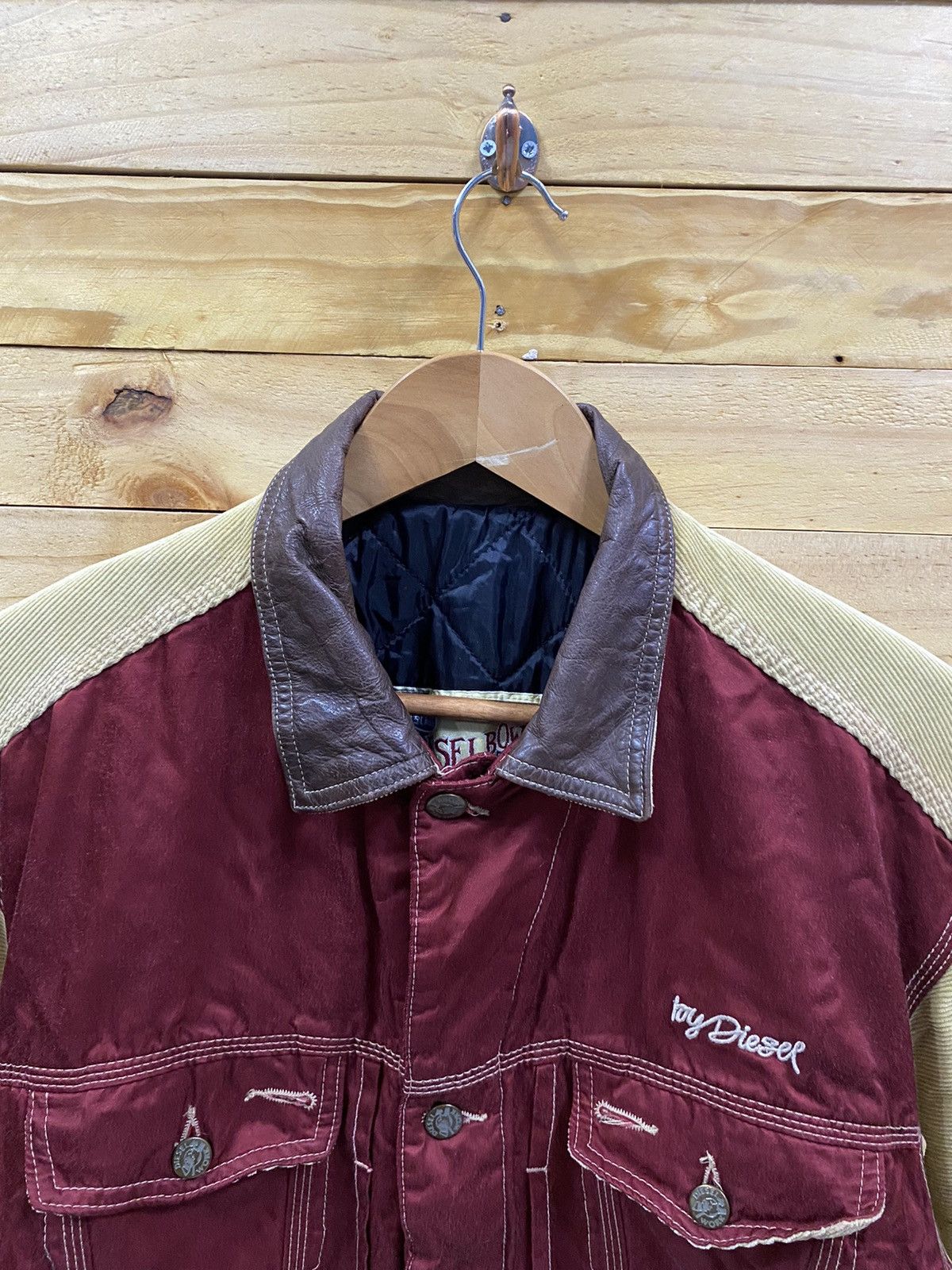 Designer × Diesel × Rockstar Games Vintage DIESEL BOWLING nylon/corduroy trucker jacket Size US M / EU 48-50 / 2 - 3 Thumbnail