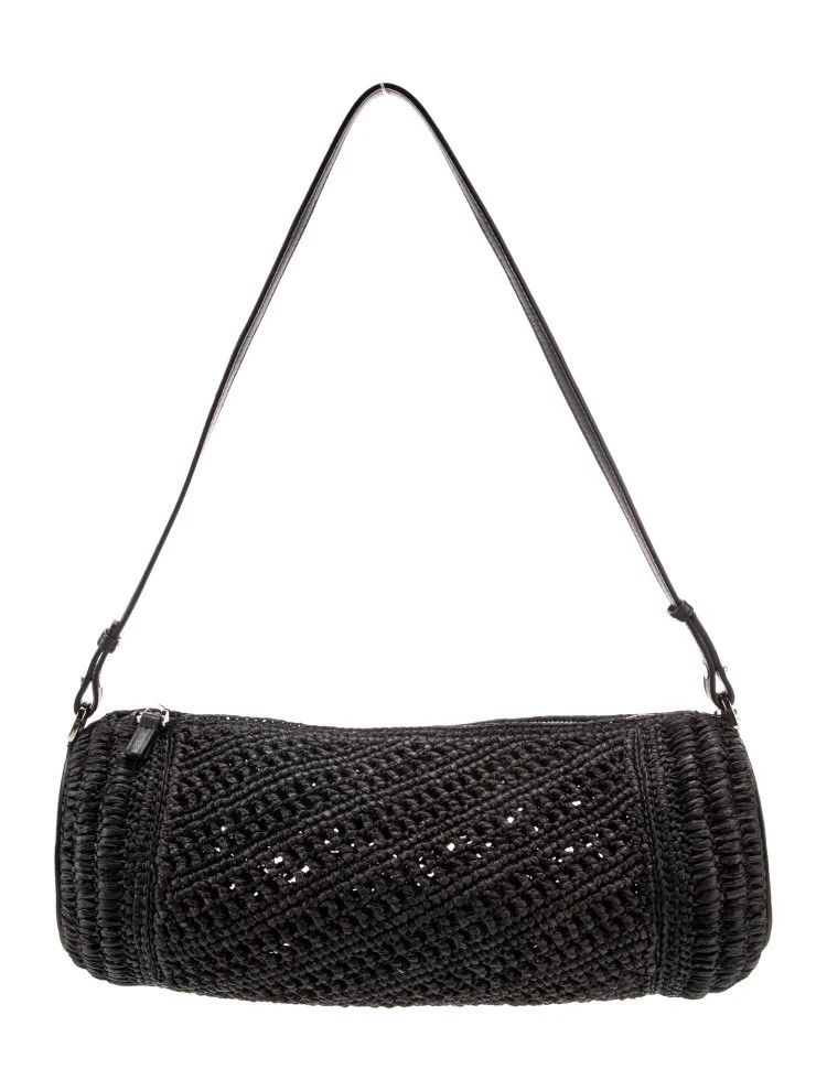Loewe o1in1g0526 Size: OS / Raffia Shoulder Bag in Black Size ONE SIZE - 1 Thumbnail
