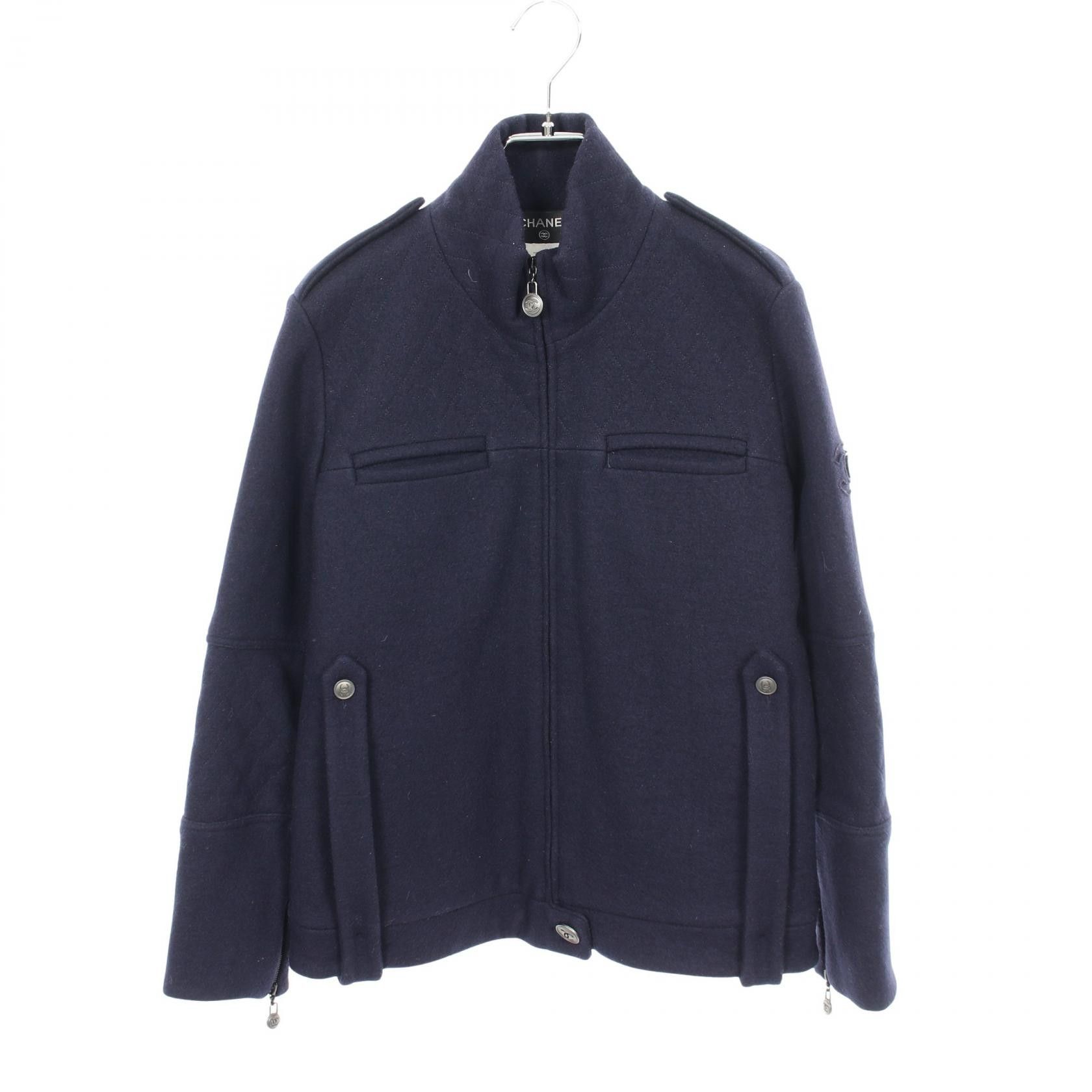 Chanel Chanel Chanel Coco Mark Wool Jacket Textile Outerwear P39417K02841 DUTY FREE for USA Size ONE SIZE - 1 Thumbnail