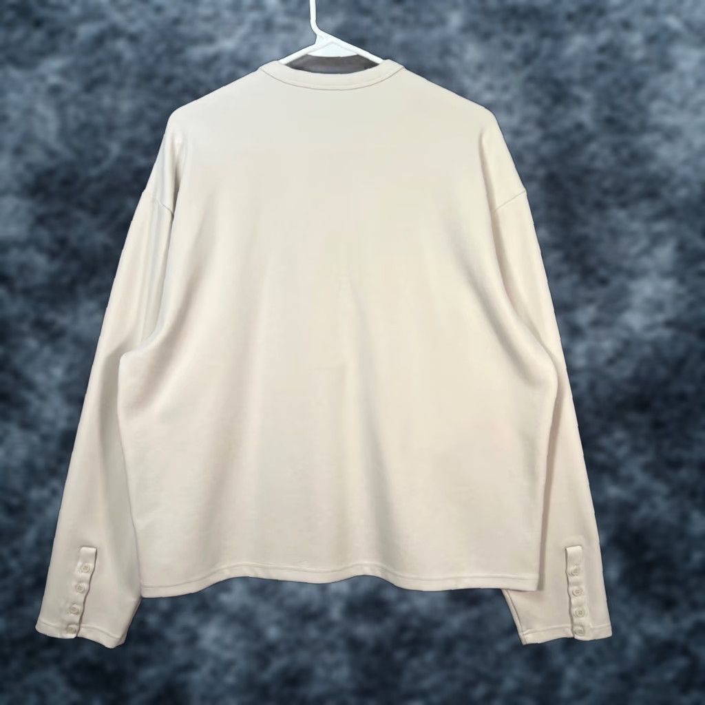 Vintage GRNL Shirt Cotton Blend Cream Long Sleeve Henley Size M Gender-Neutral Adults Women? (Wait) Size M / US 6-8 / IT 42-44 - 1 Thumbnail
