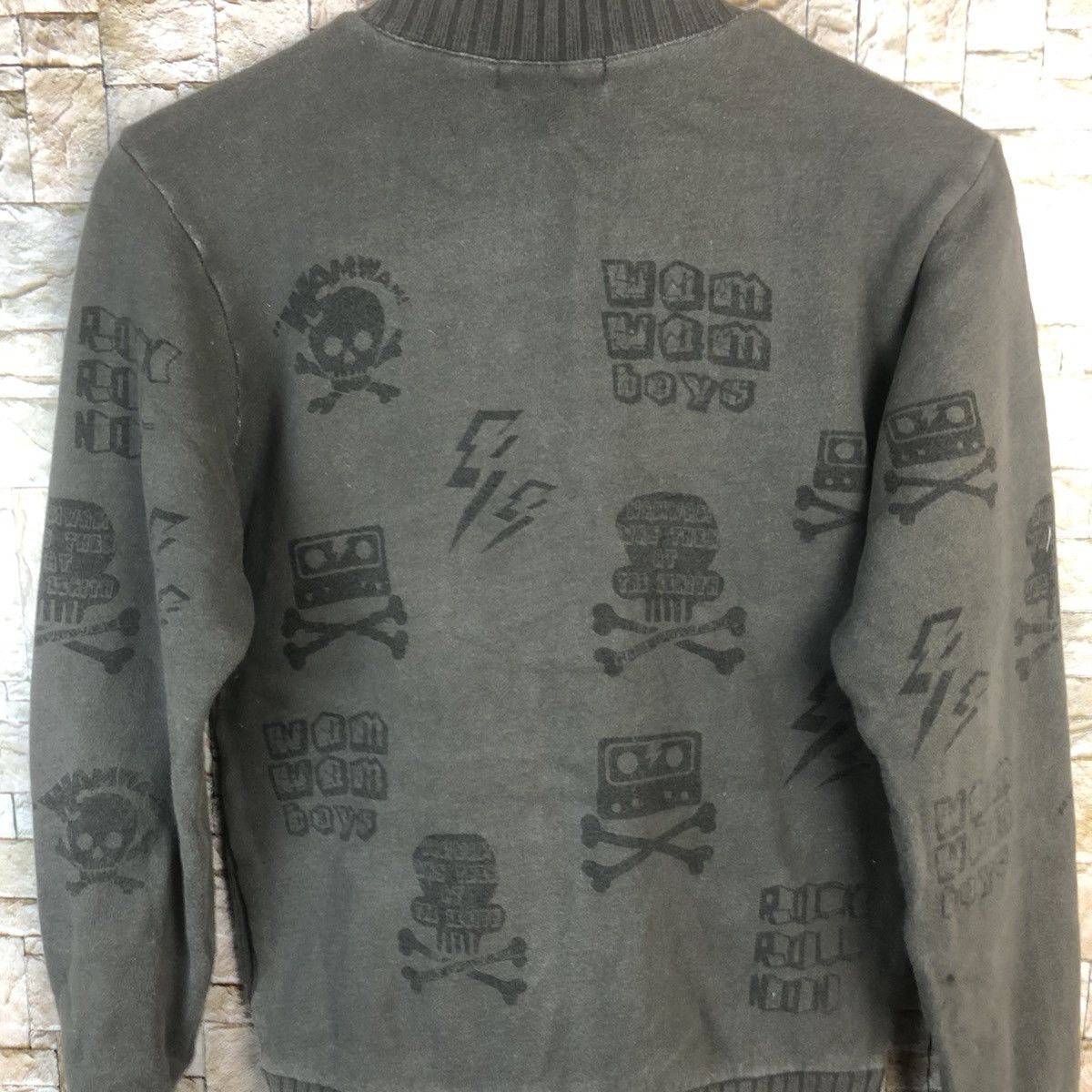 Japanese Brand × Vintage Wam Wam Skulls Brown Sweatshirt #A9 Size US S / EU 44-46 / 1 - 15 Thumbnail