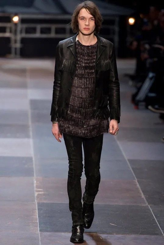 Saint Laurent Paris L12 Curtis Fringe Leather Jacket. Size euro 48 Size US M / EU 48-50 / 2 - 16 Thumbnail