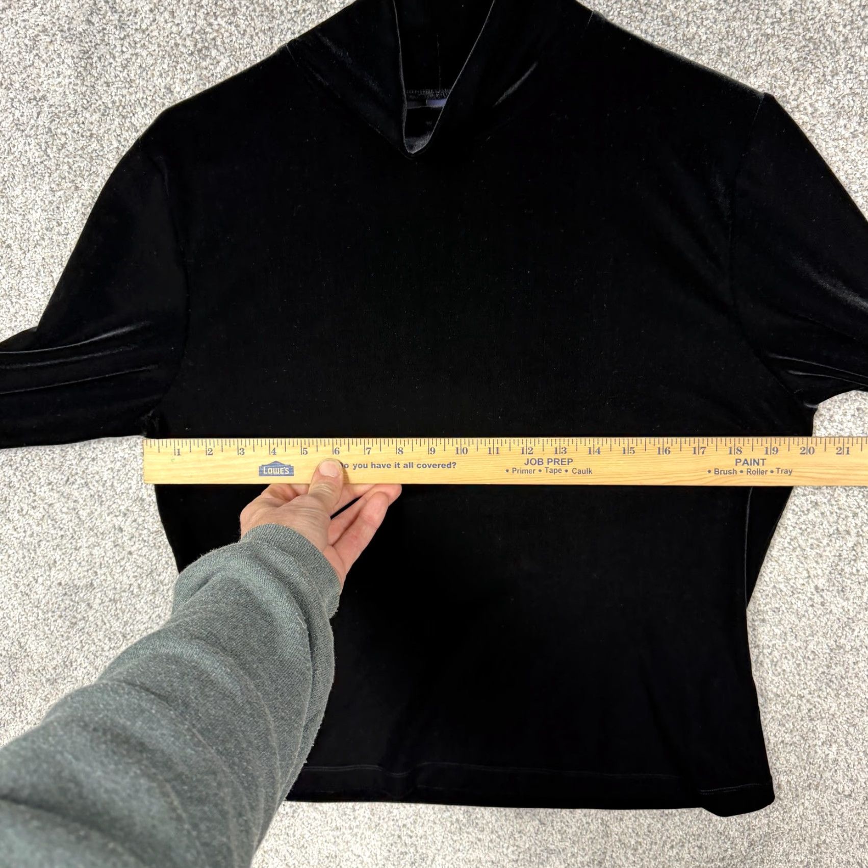 Lands' End Lands' End Blouse Top L Black Velvet Mock Neck Long Sleeve Women Witchy Chic Whimsigoth Vintage No (if avoid N/A) Size L / US 10 / IT 46 - 4 Thumbnail