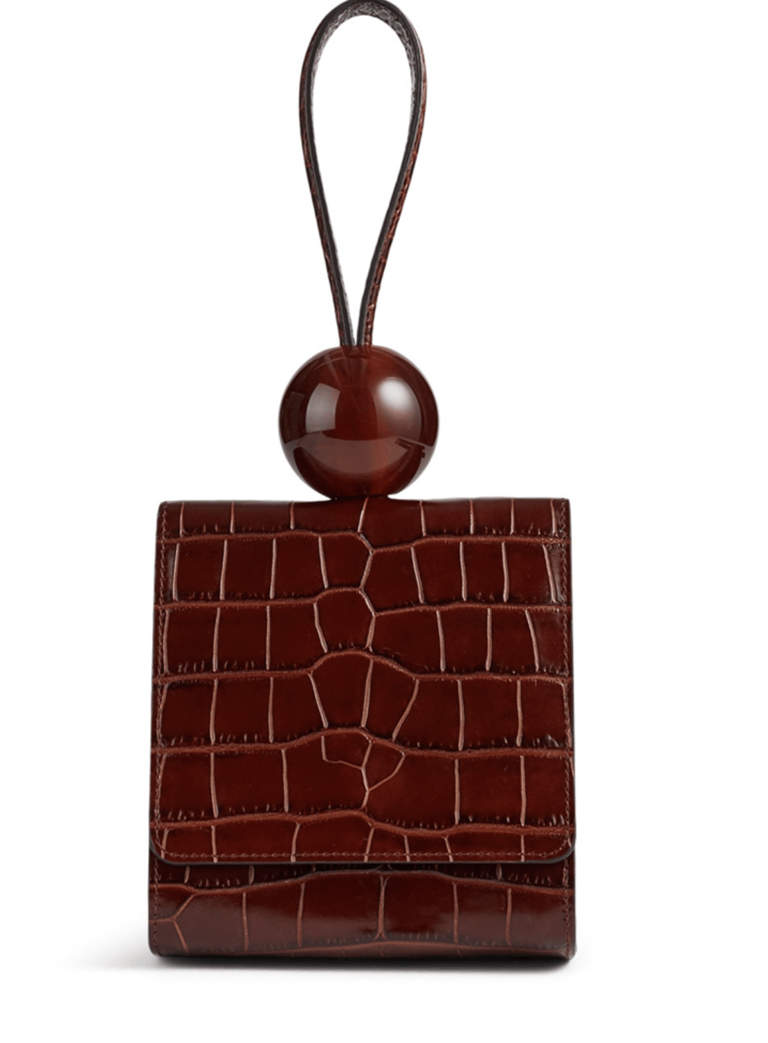 By Far BY FAR Ball Croc-Embossed Leather Bag Size ONE SIZE - 1 Thumbnail
