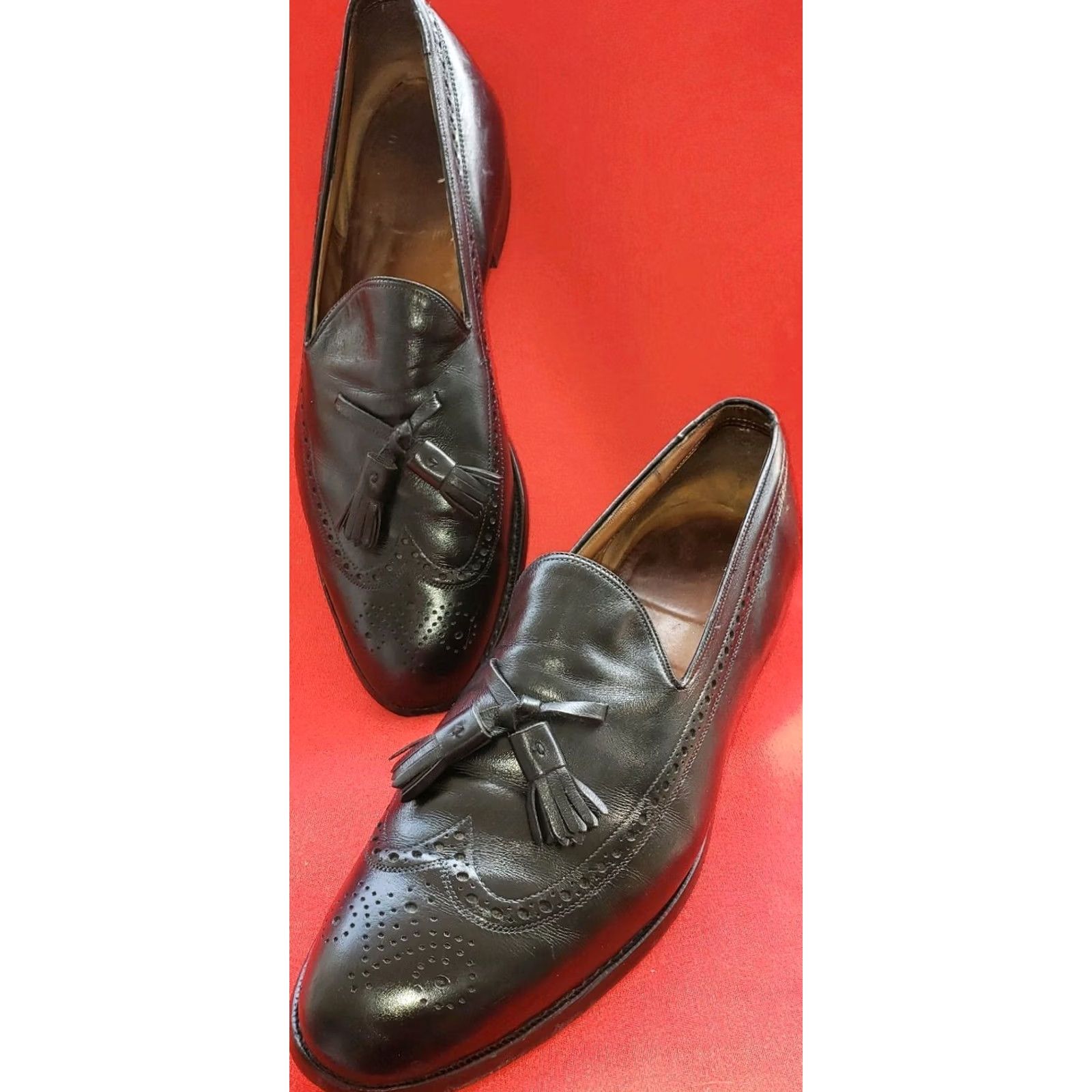 Johnston & Murphy Johnston & Murphy ARISTOCRAFT Men's Loafer 11CA BLACK Tassels & Wingtips USA Dress Leather Narrow C Boys? Size US 11 / EU 44 - 3 Thumbnail
