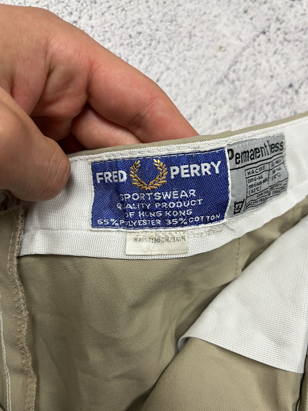 Fred Perry Vintage 80’s 90’s Fred Perry Casual Shorts Hong Kong Rare Size 34" / US 12 / IT 48 - 10 Thumbnail