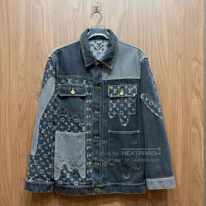 Louis Vuitton Louis Vuitton Nigo 2.0 Patchwork Full logo Denim Jacket Size US S / EU 44-46 / 1 - 1 Thumbnail