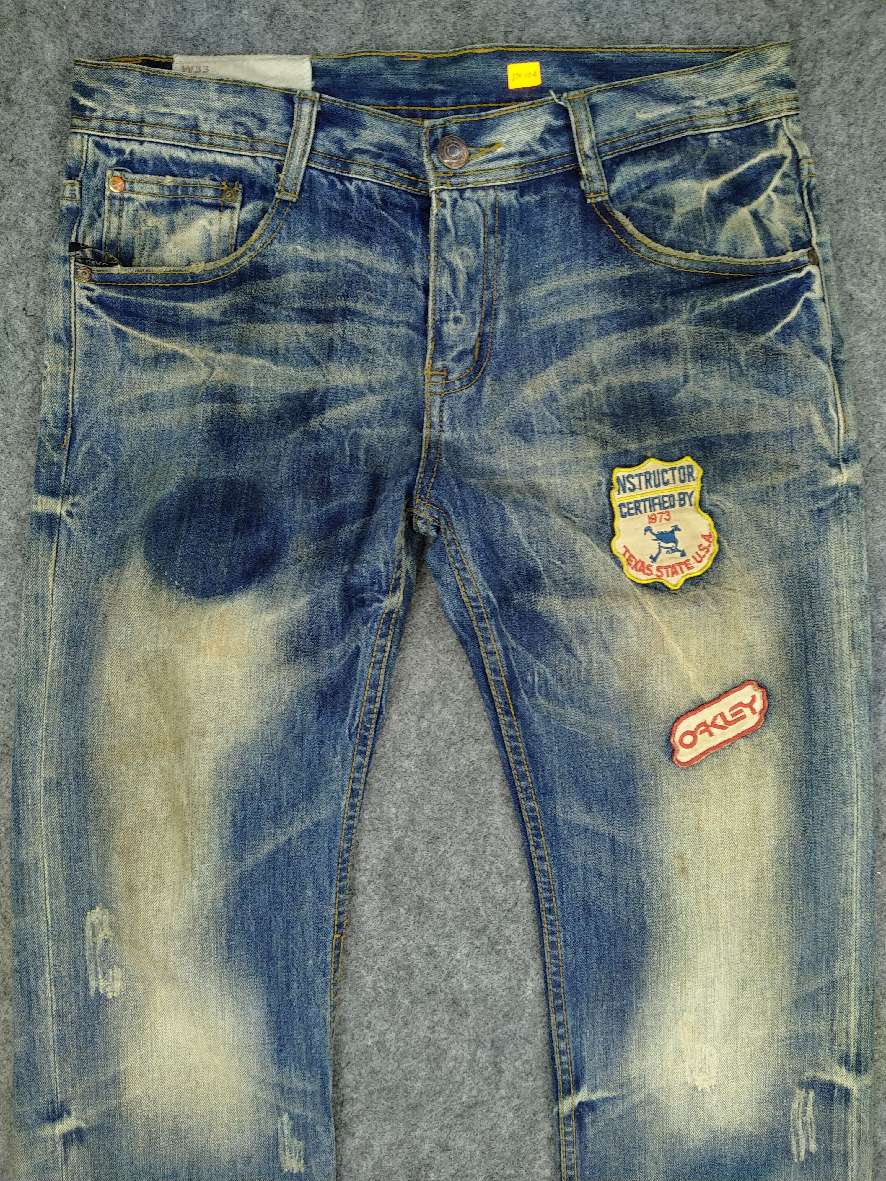 Oakley Oakley Patch Industrial Distressed Denim 34x32 -JN104 Size US 34 / EU 50 - 3 Thumbnail