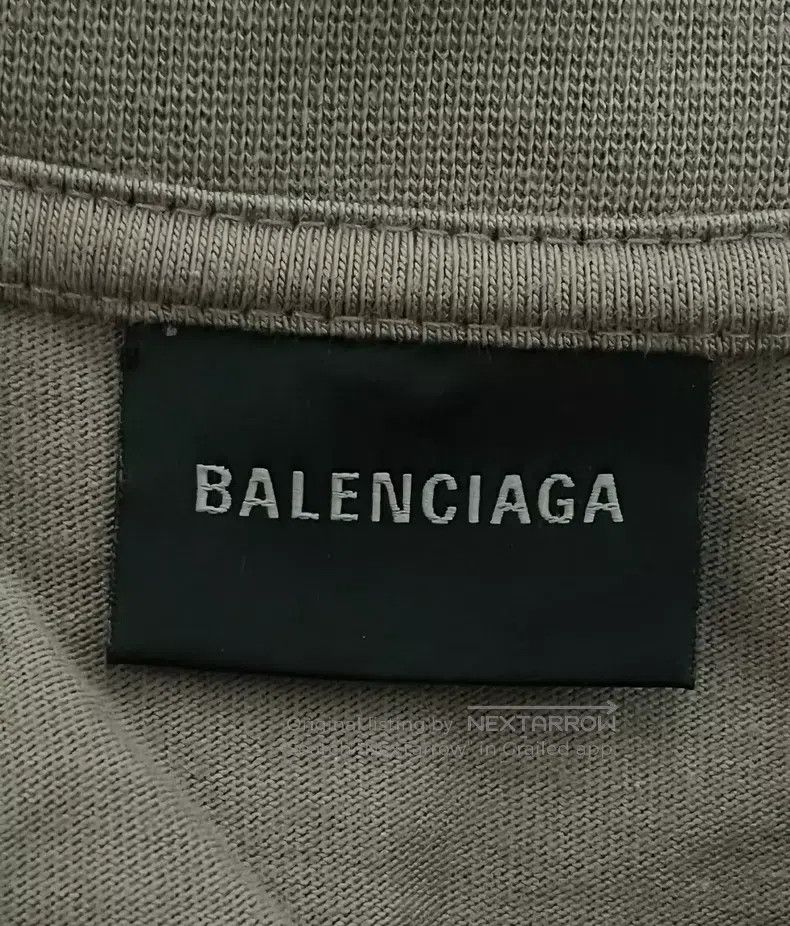 Balenciaga Balenciaga Logo Letter Khaki Short-Sleeve T-Shirt Size US M / EU 48-50 / 2 - 3 Thumbnail
