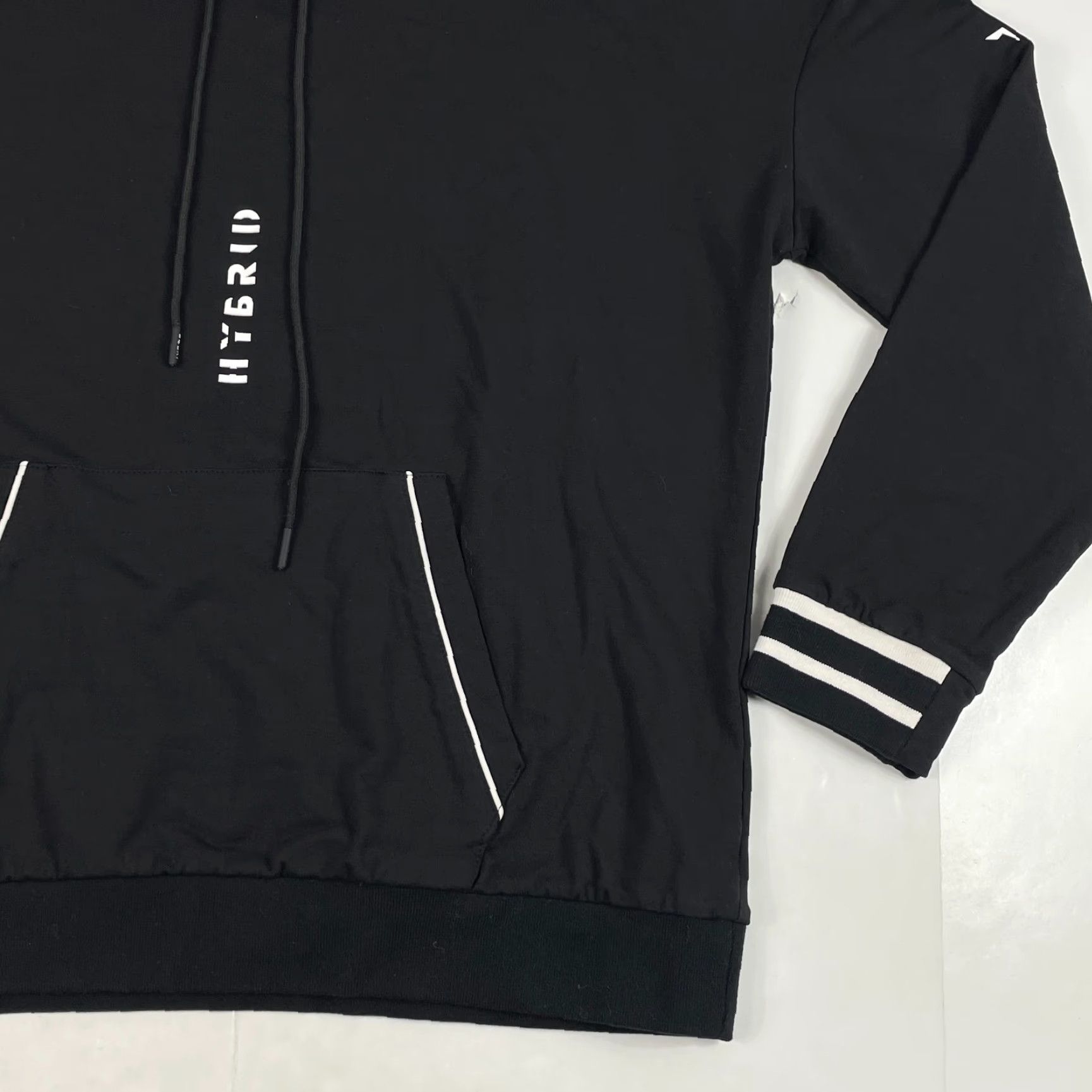 Vintage VINTAGE SquatWolf Hoodie Mens Large Black Hybrid Pullover Lined Workout Lifting Stretch Size US L / EU 52-54 / 3 - 4 Thumbnail