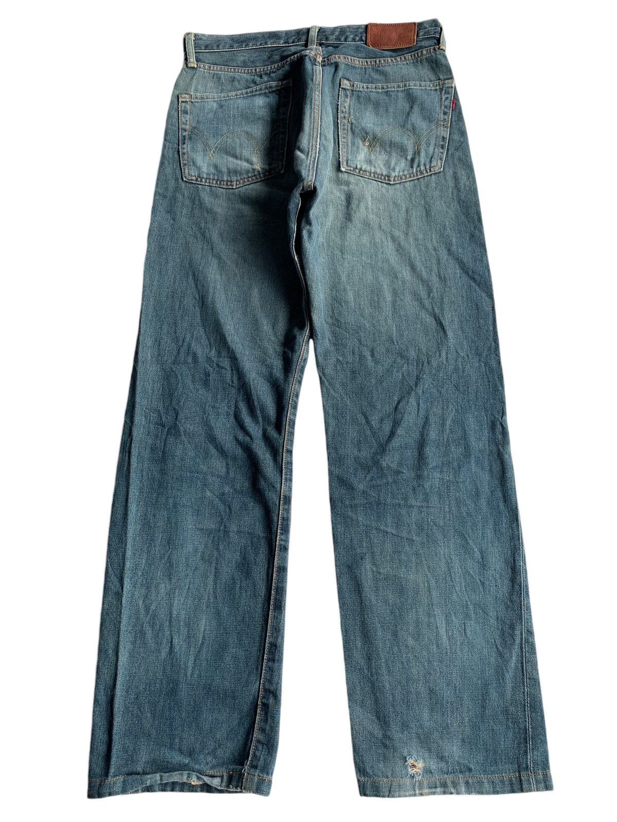 Edwin × Jean EDWIN 505X SELVEDGE DISTRESSED DENIM☠️ Size US 31 - 4 Thumbnail
