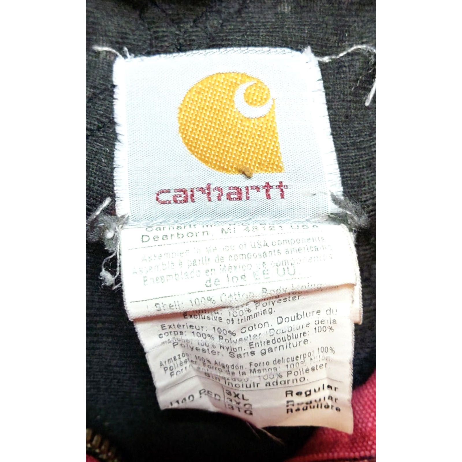 Carhartt VINTAGE Carhartt J140 RED Jacket Mens 3XL Hooded Workwear Union USA Coat Thrash 90s Size US XXL / EU 58 / 5 - 7 Thumbnail