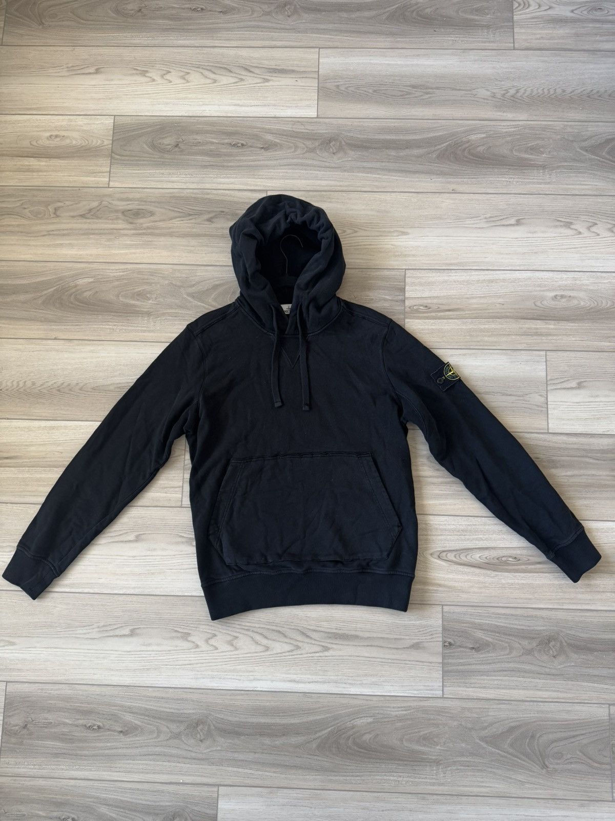 Designer Stone Island Black Hoodie Patch Designer Sweatshirt Rare Size US M / EU 48-50 / 2 - 1 Thumbnail