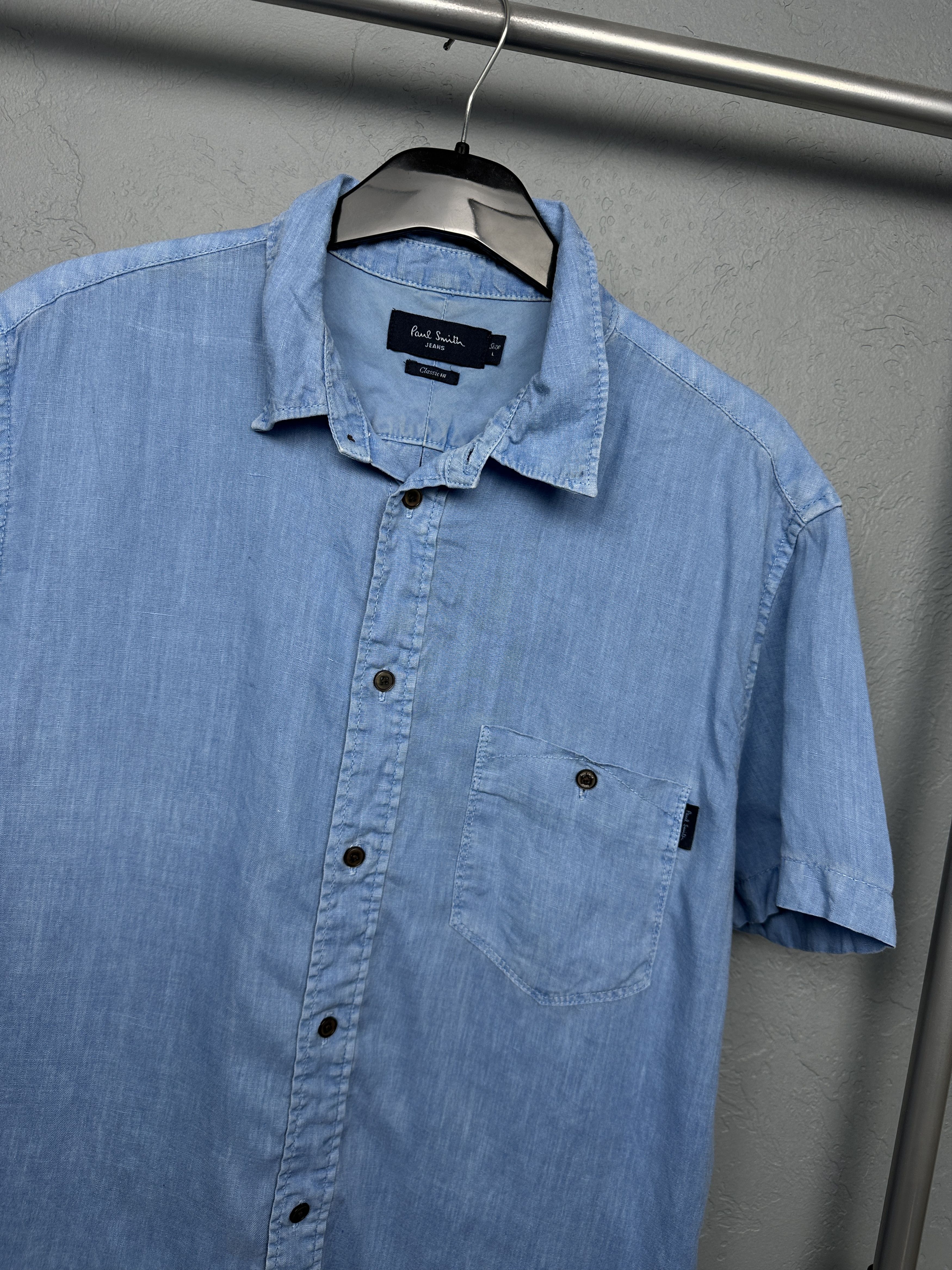 Paul Smith Paul Smith Mens LINEN Short Sleeve Shirt Size US L / EU 52-54 / 3 - 2 Thumbnail