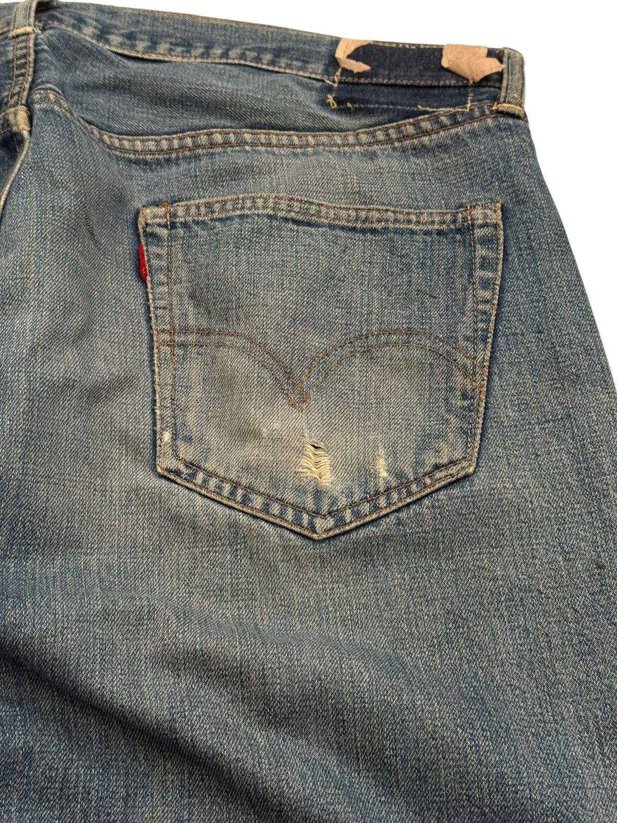 Levi's RARE OG 1960’s Big E Levi’s 501 Oil Splash Selvedge Denim Size US 38 / EU 54 - 19 Thumbnail