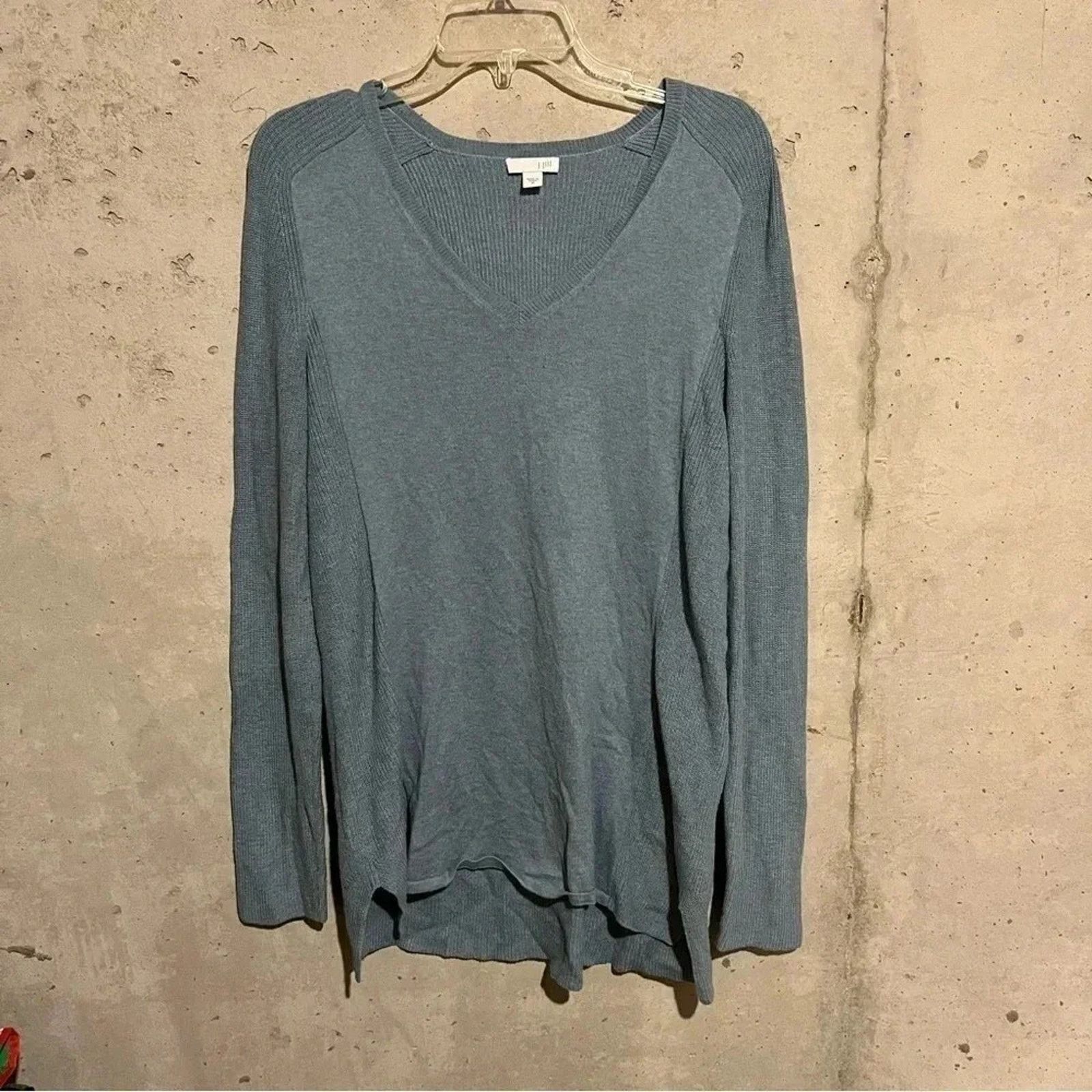 J. Jill J Jill Tunic Woman’s V Neck Long Sleeve Blue Sweater Sz M Size M / US 6-8 / IT 42-44 - 1 Thumbnail