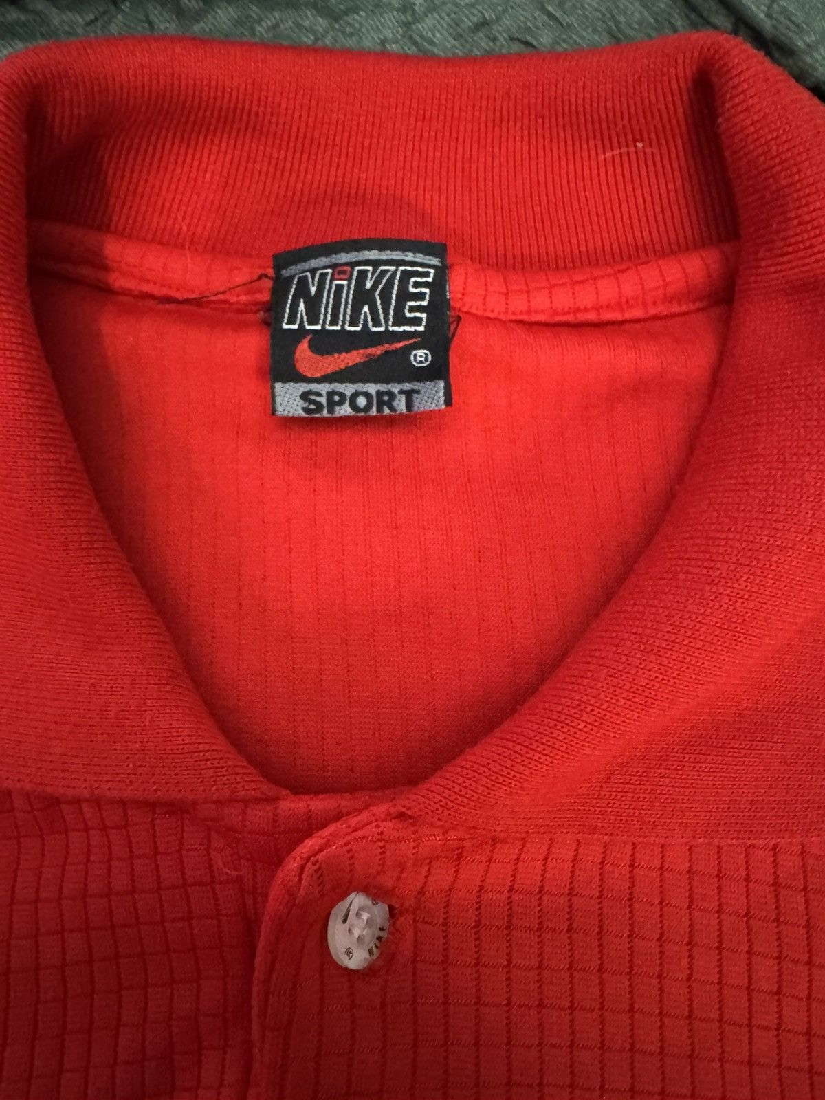 Nike Vintage 90s Nike Sport Polo Shirt Red Rare Branded Buttons Size US XL / EU 56 / 4 - 4 Thumbnail