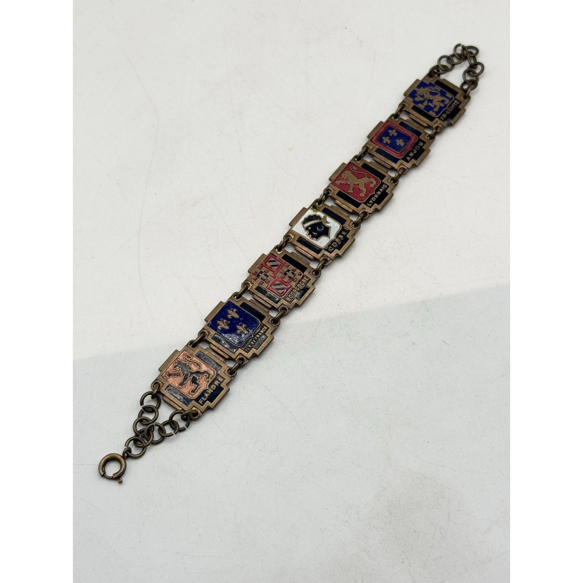 Vintage Vintage estate enamel France Souvenir Travel Bracelet Size ONE SIZE - 2 Thumbnail