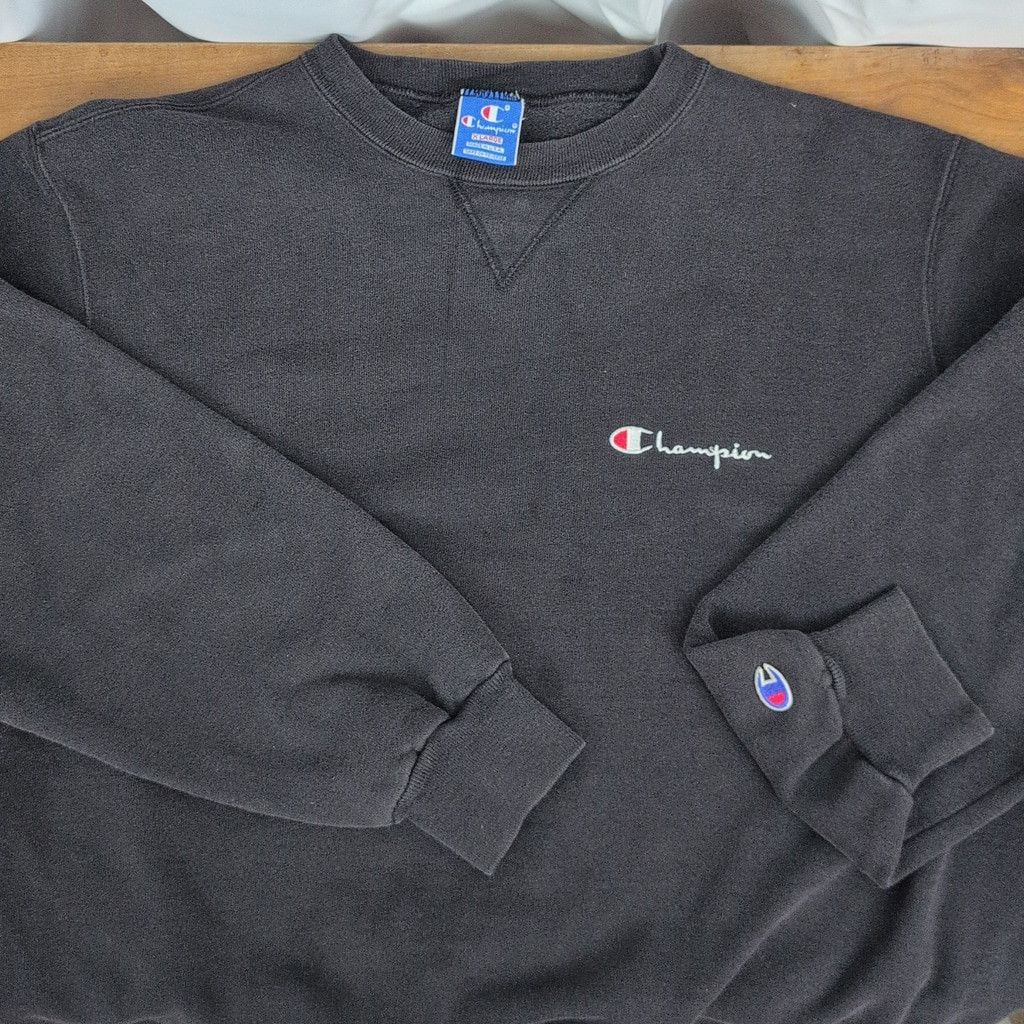 Champion × Vintage Vintage USA Made Champion Black Sweatshirt XL Size US XL / EU 56 / 4 - 1 Thumbnail