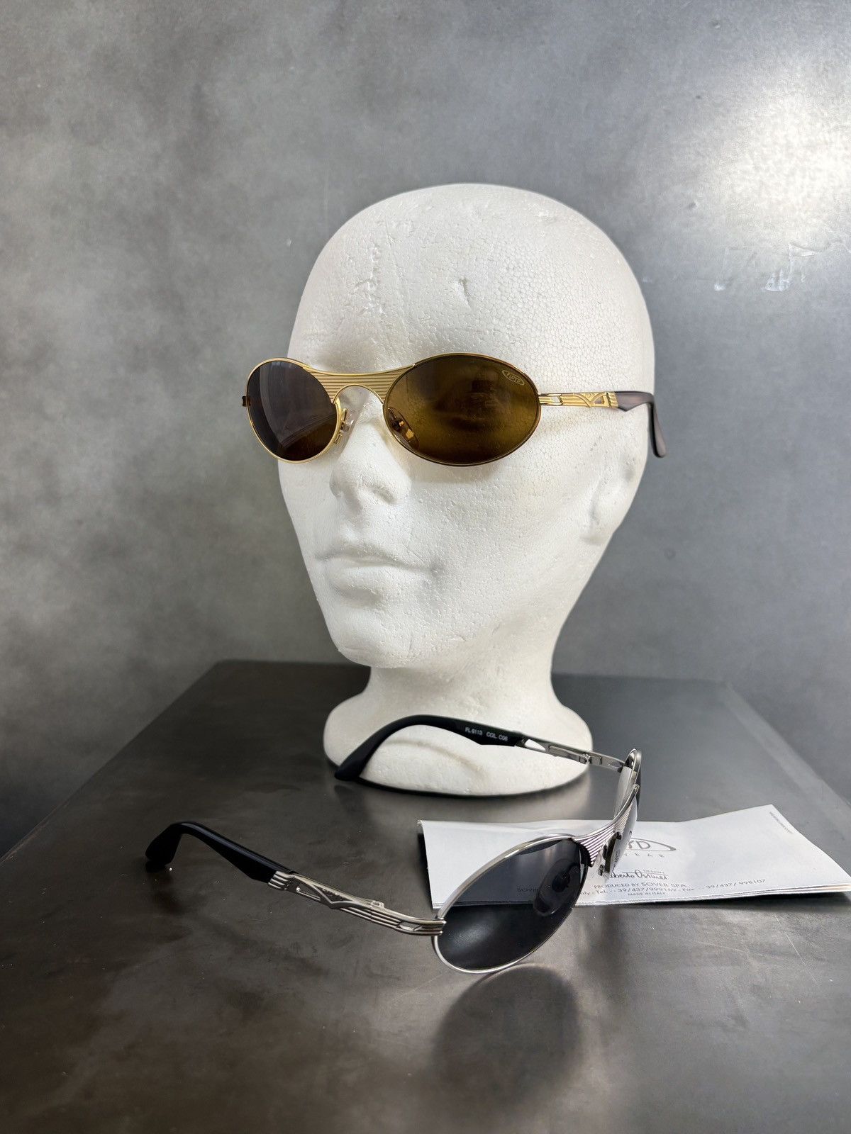 Vintage 2 Pairs of 1990s Vintage Sunglasses Floyd JPG Metal Chrome Size ONE SIZE - 22 Thumbnail