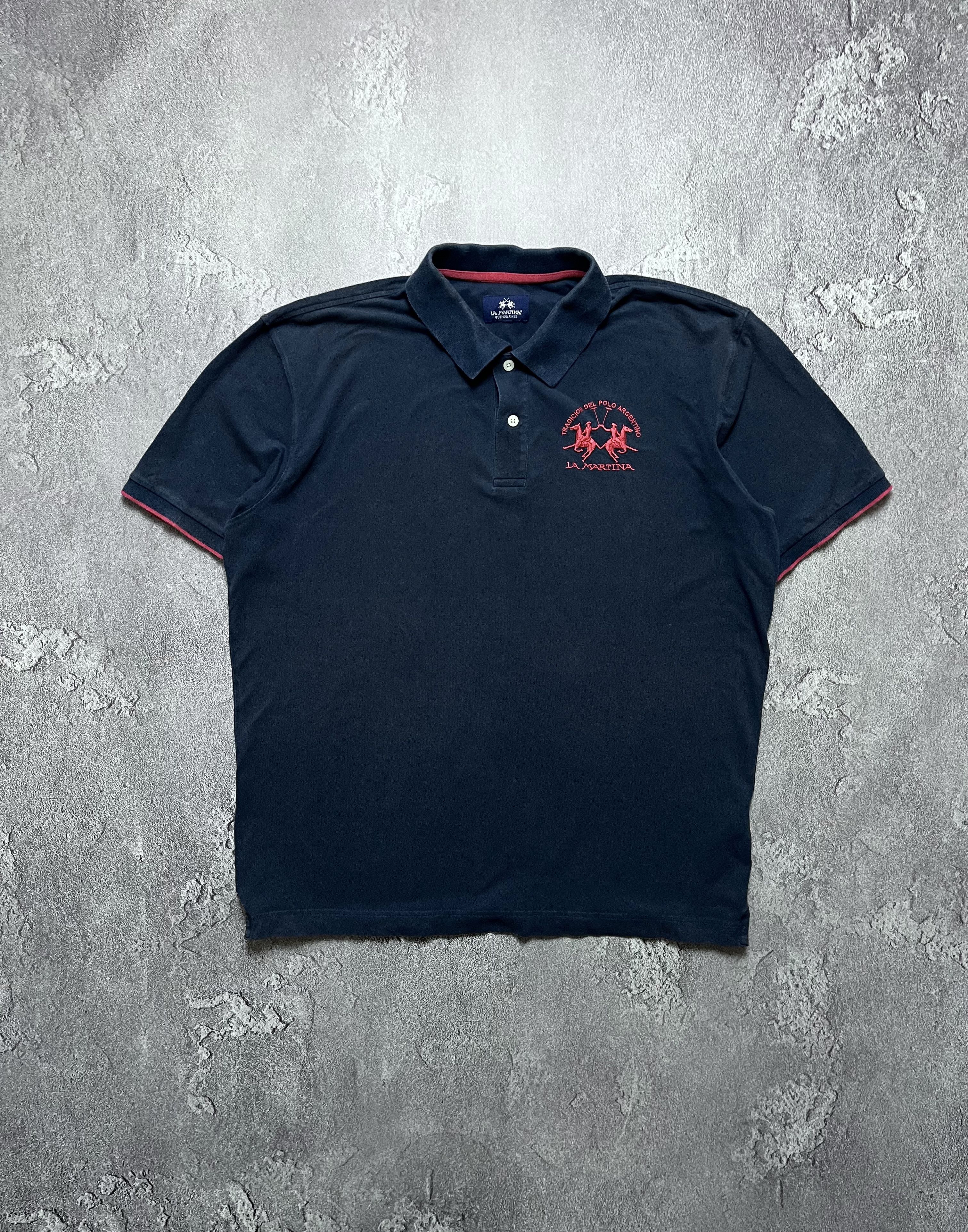 La Martina Vintage Polos La Martina Big Logo Y2K Mens XL Size US XL / EU 56 / 4 - 1 Thumbnail