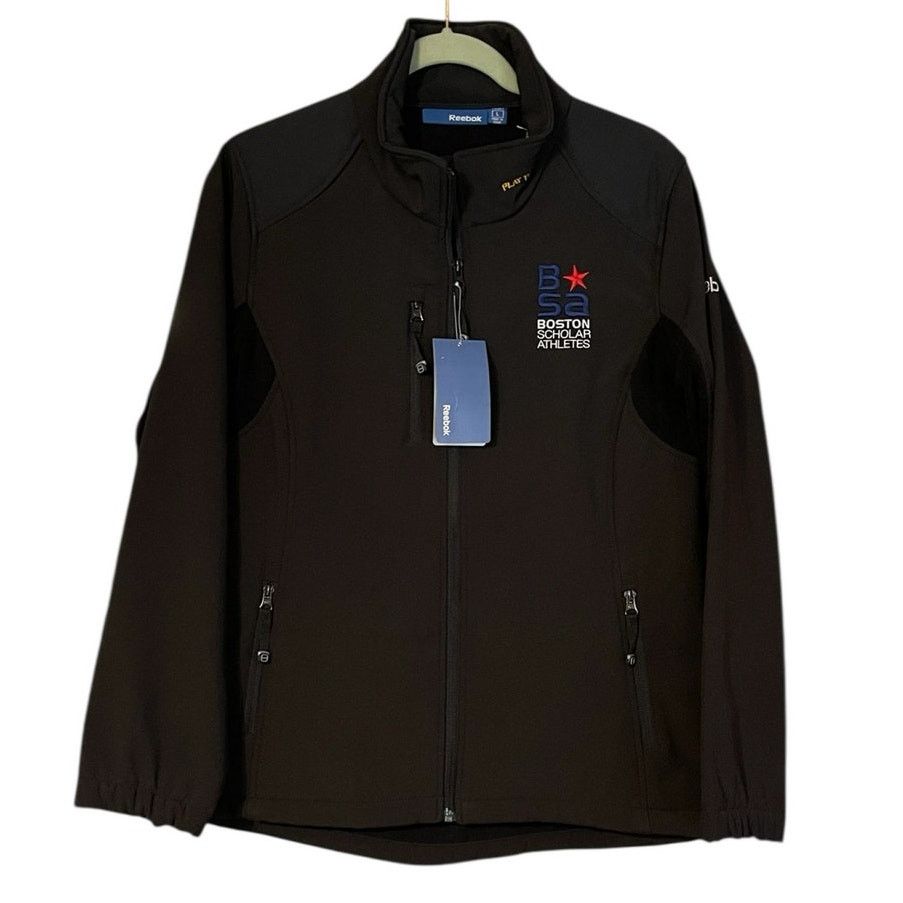Reebok Reebok Womens NWT Large Black Softshell Jacket Branded BSA Size L / US 10 / IT 46 - 1 Thumbnail
