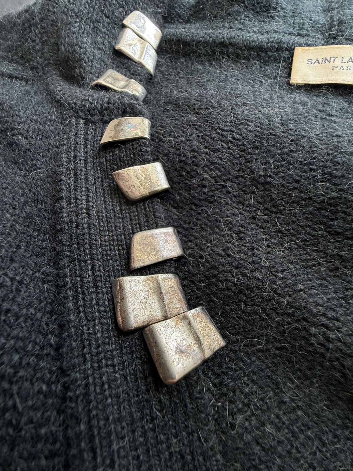 Saint Laurent Paris FW13 Saint Laurent hoodie cardigan lighter clips Hedi grail Size US S / EU 44-46 / 1 - 23 Thumbnail