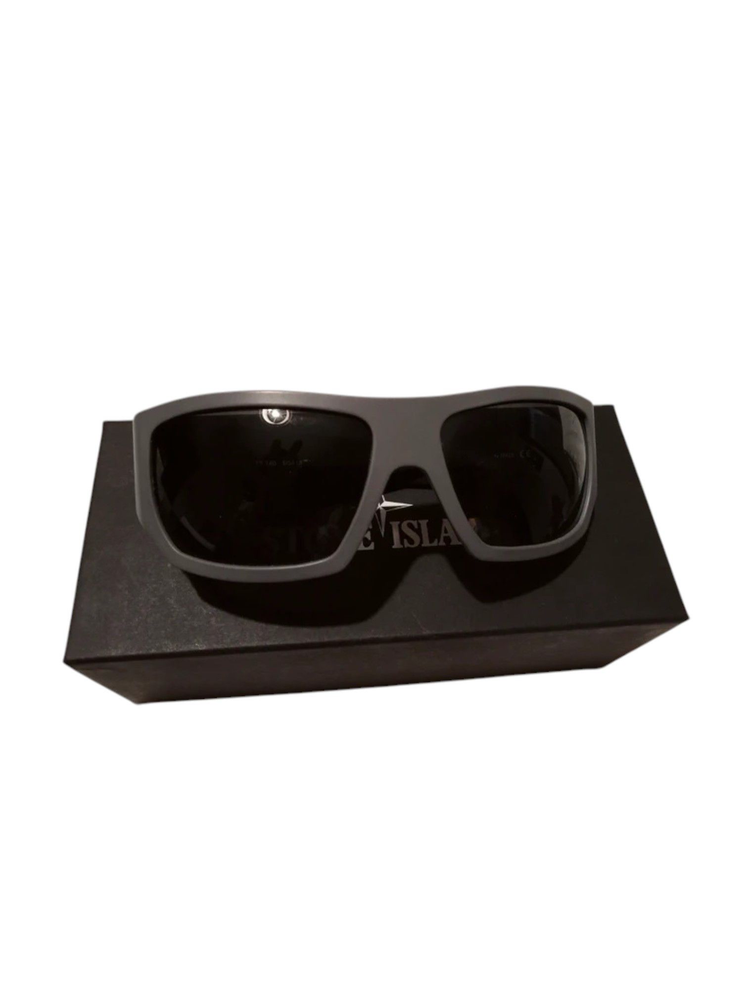 Stone Island Stone Island Black Wraparound Shield Sunglasses c. 2010s Size ONE SIZE - 9 Thumbnail