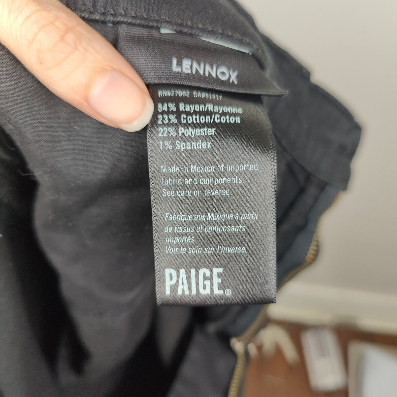 Paige Paige Lennox Jeans Men 38 Black Slim Straight Fit Moto Biker Size US 38 / EU 54 - 7 Thumbnail