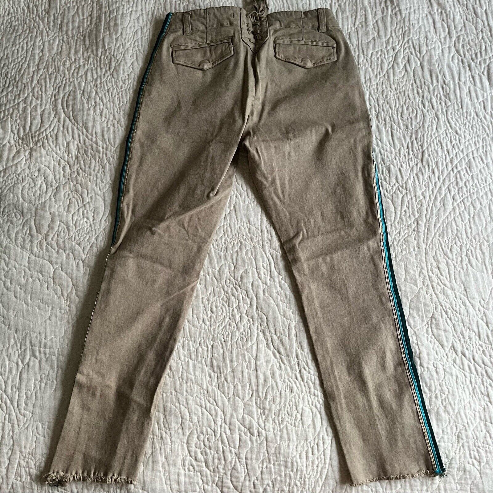 Pam & Gela Pam & Gela Womens Pants Green Uniform Side Stripe Low Rise S Size 26" / US 2 / IT 38 - 5 Thumbnail