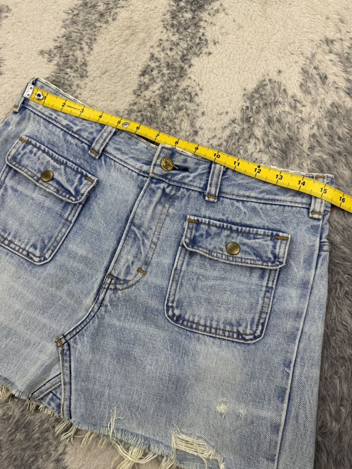 Beauty Beast × Japanese Brand × Vintage Vintage RNA Inc. Distressed Denim Skirt Size 30" / US 8 / IT 44 - 13 Thumbnail
