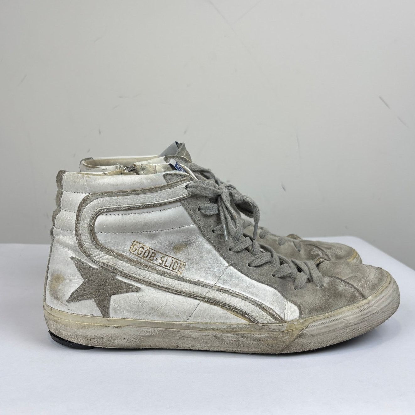Golden Goose Golden Goose GGDB Slide High Top Leather Sneakers Men's 43 Size US 10 / EU 43 - 3 Thumbnail
