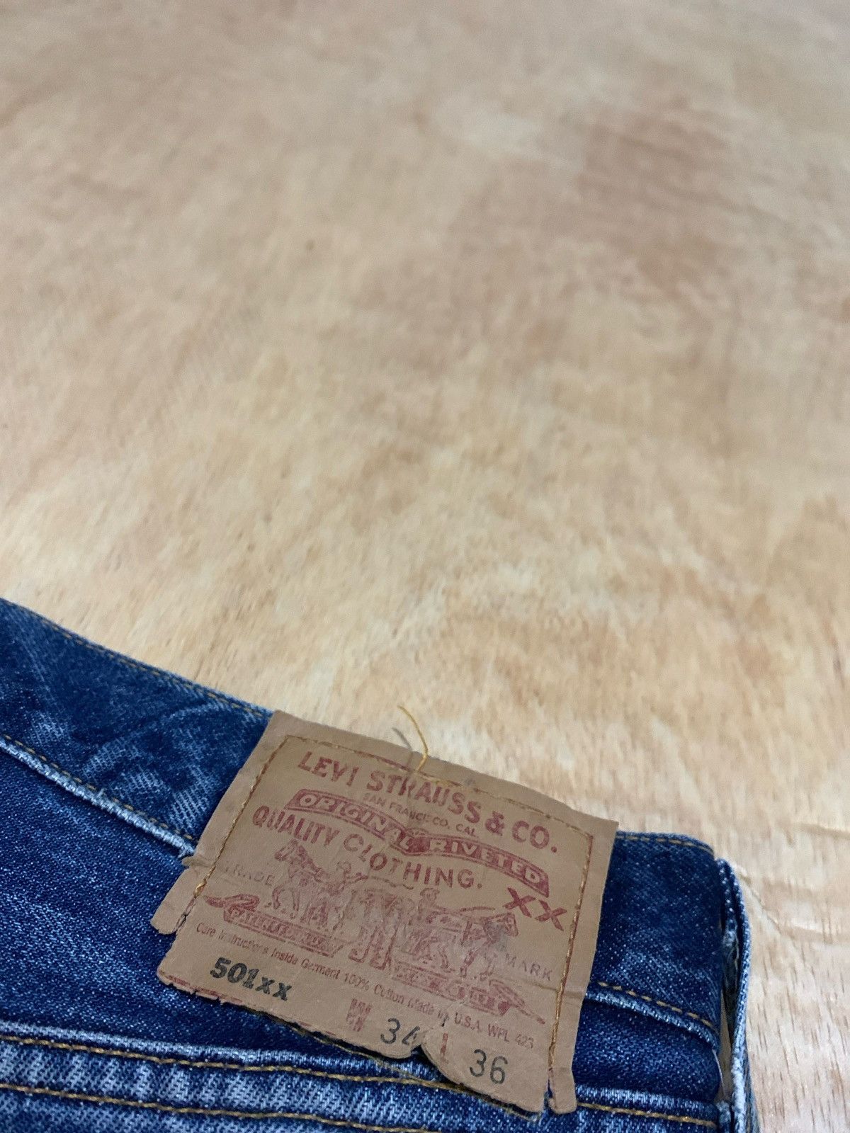 Levi's Vintage Clothing Vintage Levis 501xx Distressed Denim Jeans Size 34x36 Size US 34 / EU 50 - 7 Thumbnail