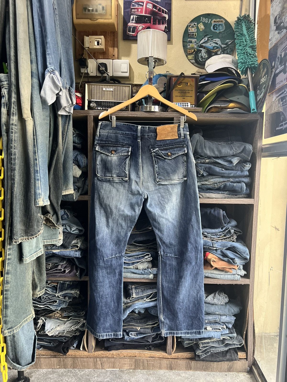 Japanese Brand 🔥Rare Gemstone Kapital Style Distressed Denim Size US 34 / EU 50 - 3 Thumbnail