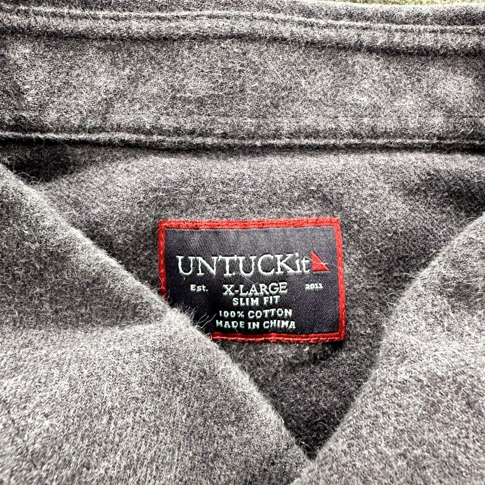 UNTUCKit UNTUCKit Slim Fit Shirt Men XL Purple Cotton Long Sleeve Button Up Designer Size US XL / EU 56 / 4 - 3 Thumbnail