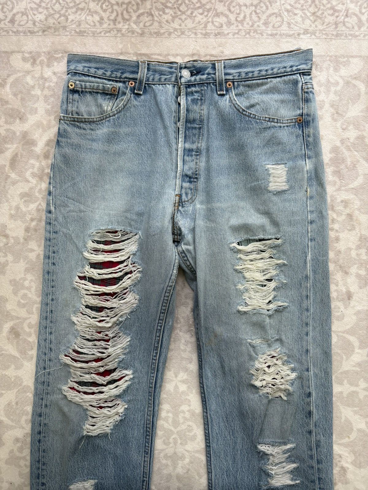 Levi's Vintage Clothing Levis 501XX Distressed Jeans Size US 32 / EU 48 - 8 Thumbnail