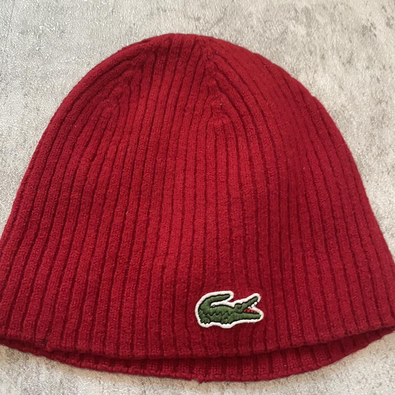Lacoste Wool Red Lacoste beanie hat #winteraccessories Winter Cozy Size US S / EU 44-46 / 1 - 2 Thumbnail