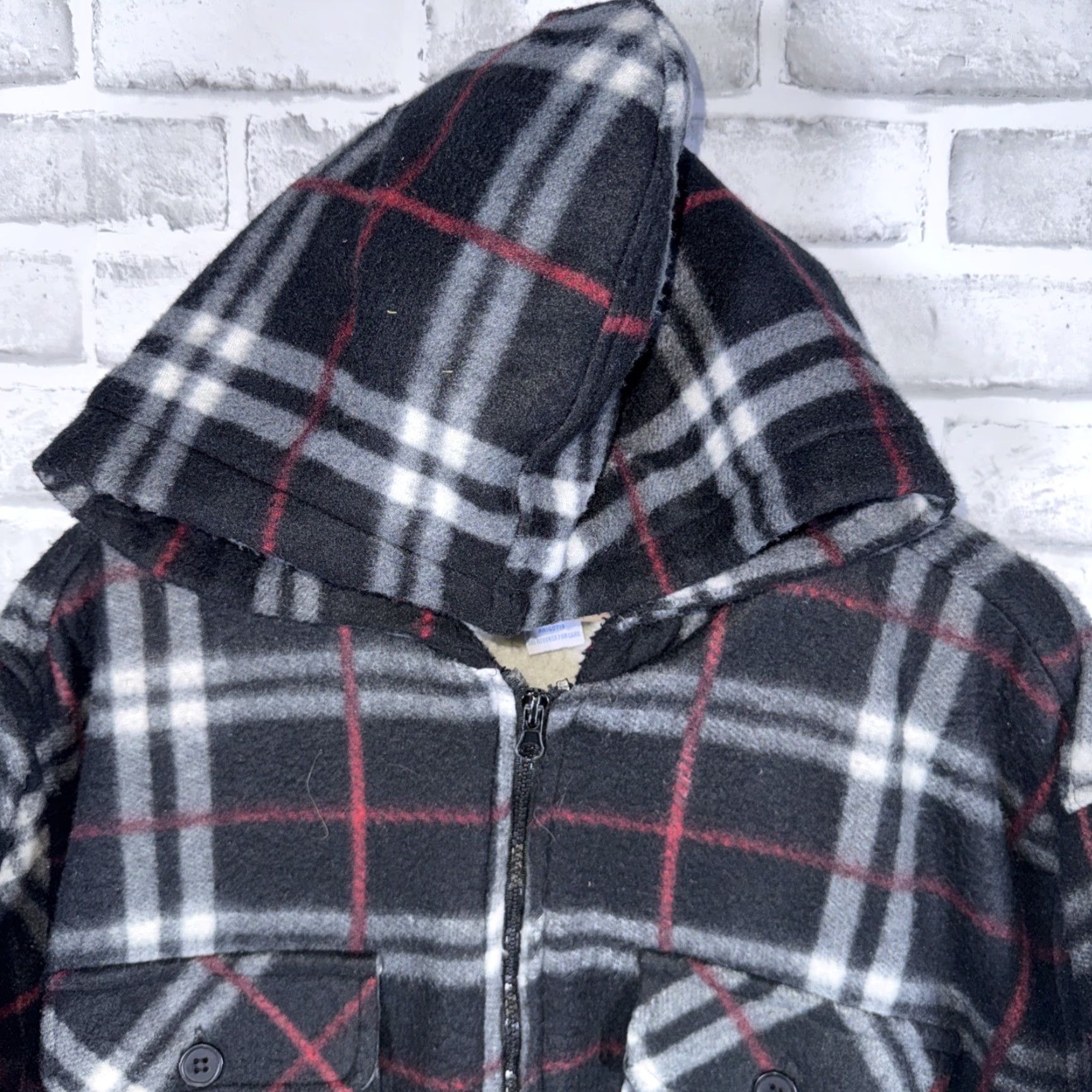 Vintage VINTAGE Alaska 1959 Black Plaid Full Zip Hooded Jacket Mens 2XL Black Plaid Quilted Cotton Hooded Jacket Men XXL Size US XXL / EU 58 / 5 - 2 Thumbnail