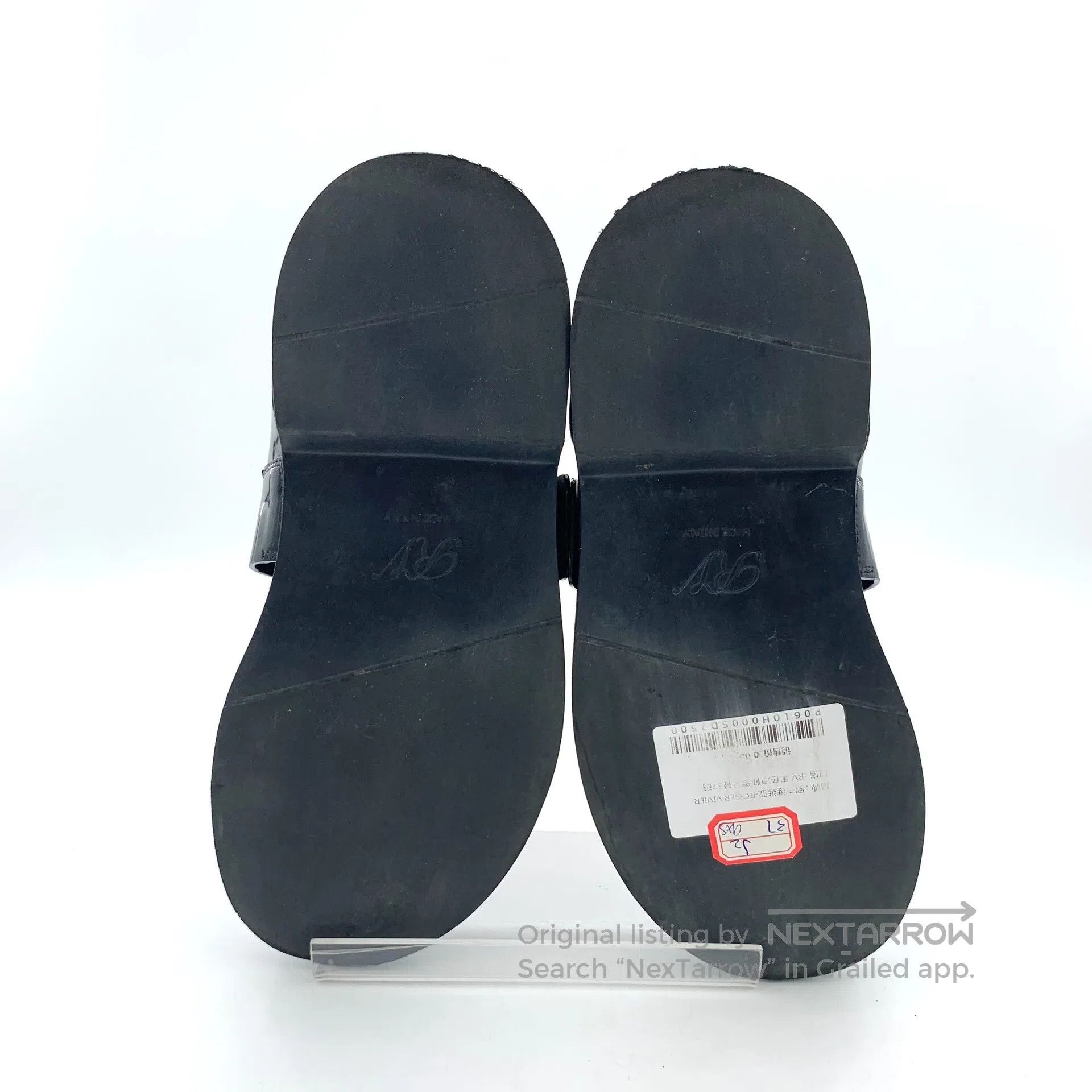 Roger Vivier Roger Vivier Black Square Buckle Lacing Casual Flat Sandal Size US 6.5 / IT 36.5 - 5 Thumbnail