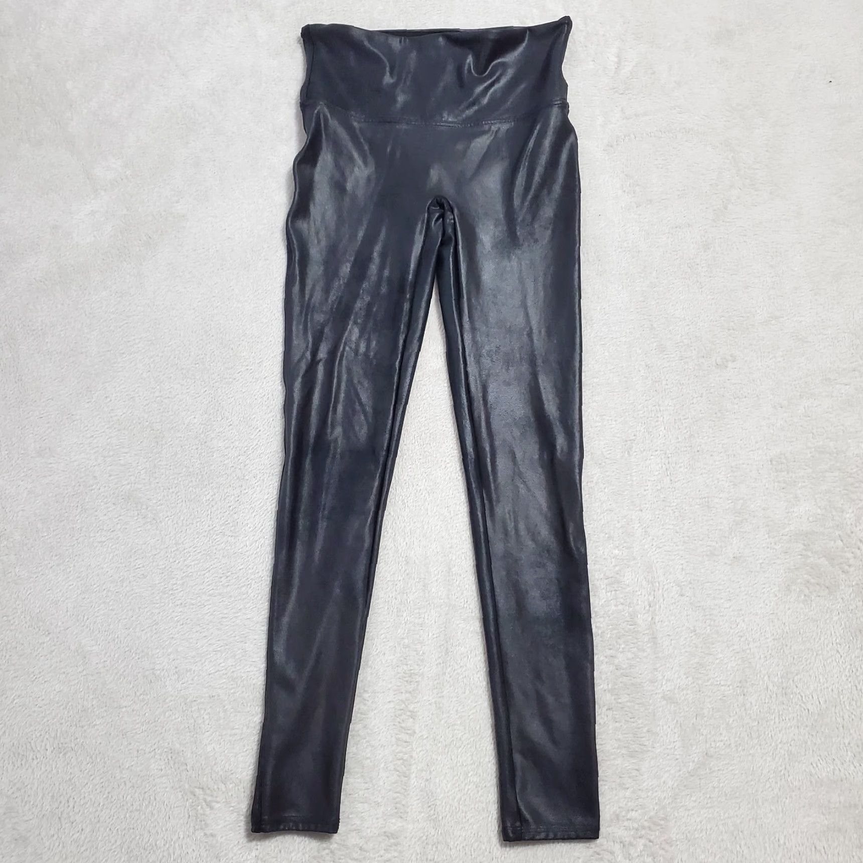 Spanx Spanx Leggings Women Hi Rise Black Faux Leather Pull On Ankle Stretch Size M Size 32" / US 10 / IT 46 - 2 Thumbnail