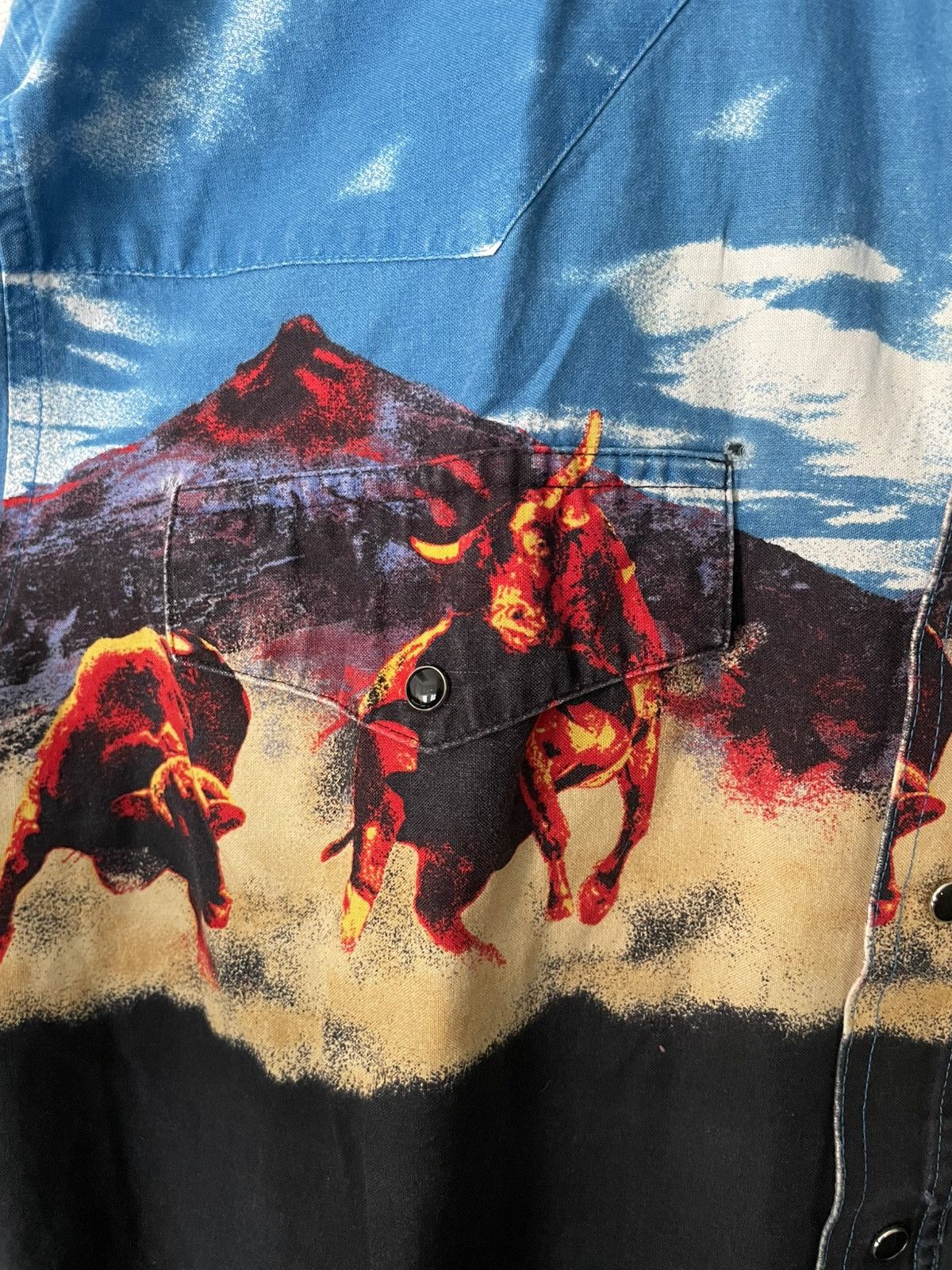Cowboy Equipment Wrangler Animal Print Long Sleeve Casual Button-Down Shirts Size US XL / EU 56 / 4 - 9 Thumbnail