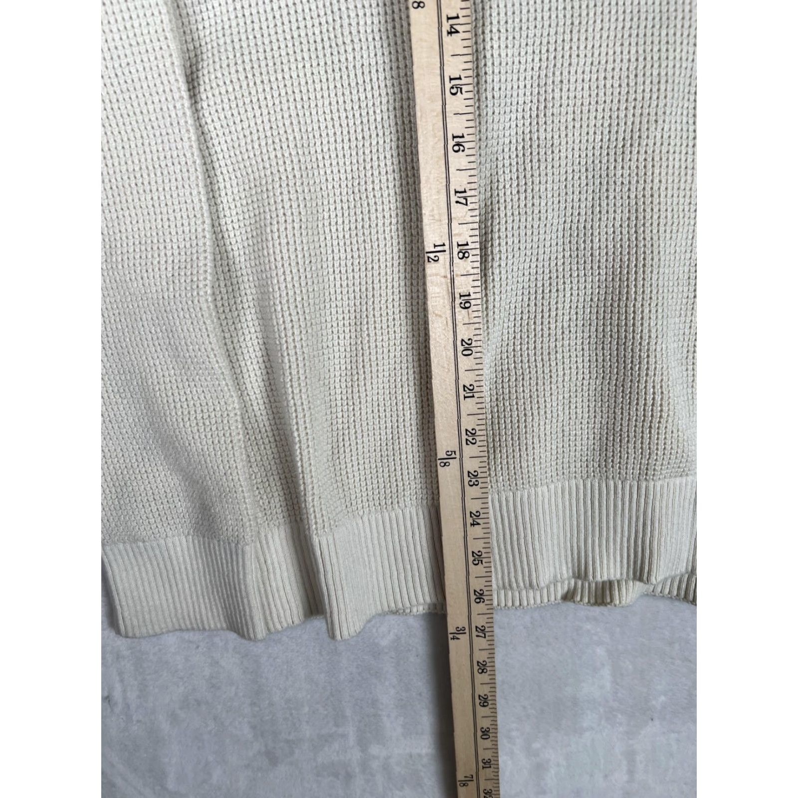 Abercrombie & Fitch VINTAGE Abercrombie & Fitch Sweater Mens Large Beige Shawl Collar Waffle Knit Pullover Size US L / EU 52-54 / 3 - 3 Thumbnail