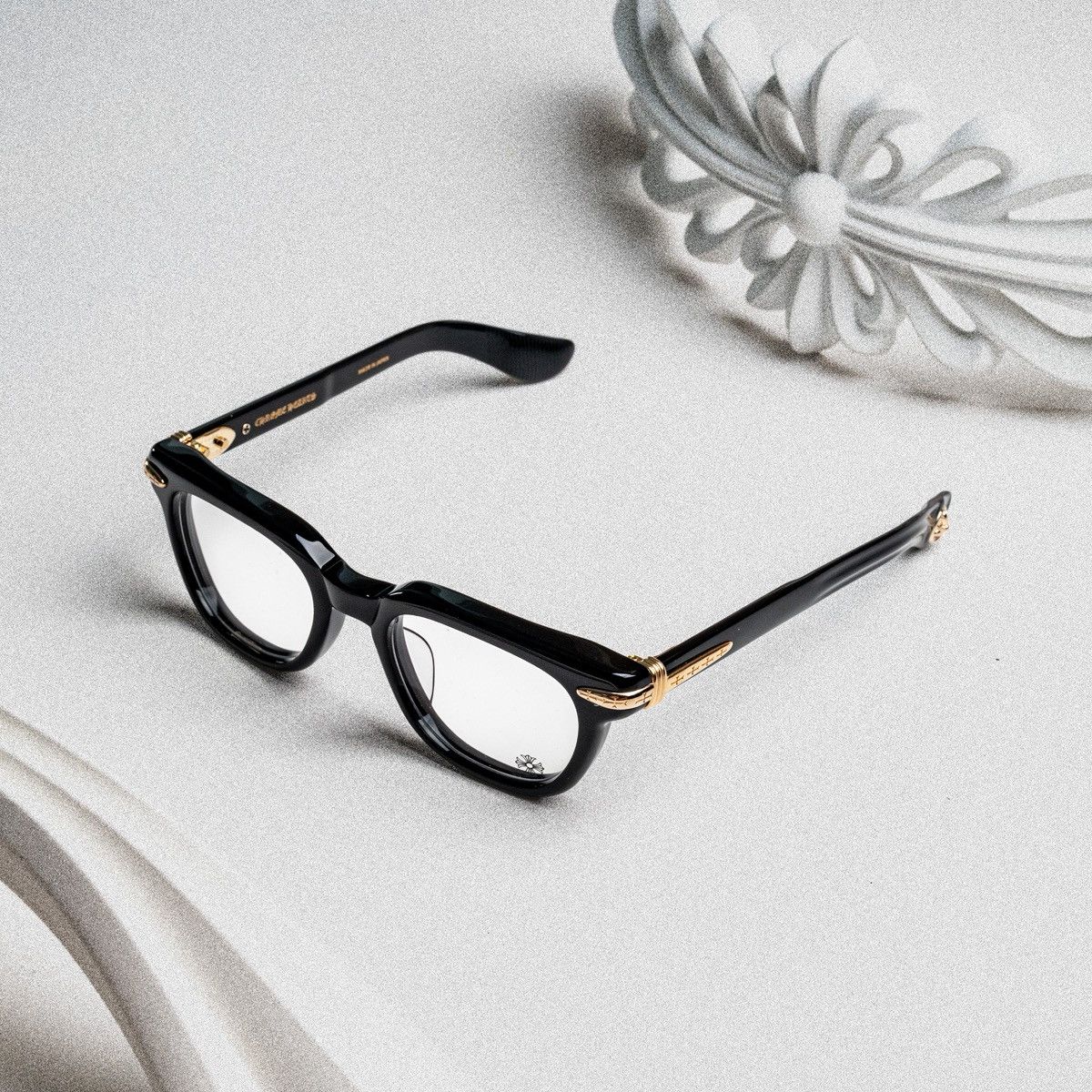 Chrome Hearts CHROME HEARTS DRIPPIN BLACK/18KGP GLASSES Size ONE SIZE - 2 Thumbnail