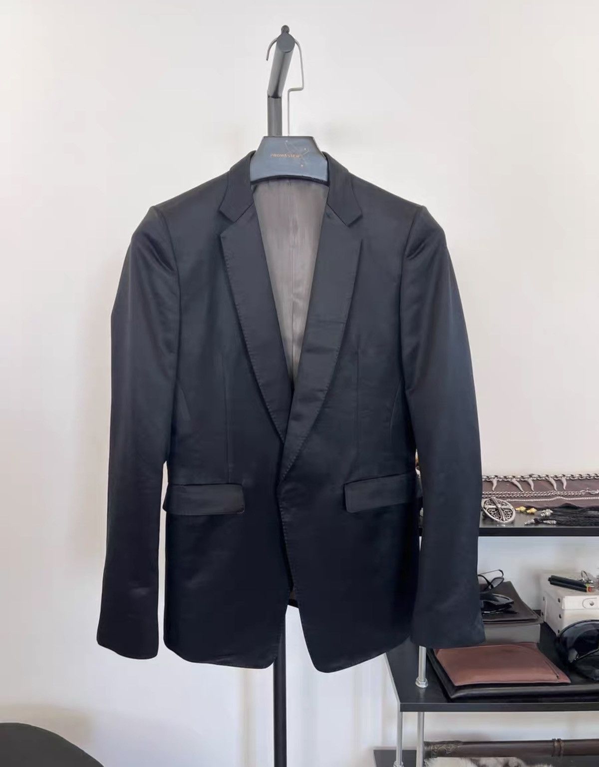 Julius Julius_7 (by Tatsuuro Horikawa) Satin Slim-Fit Blazer Size US S / EU 44-46 / 1 - 1 Thumbnail