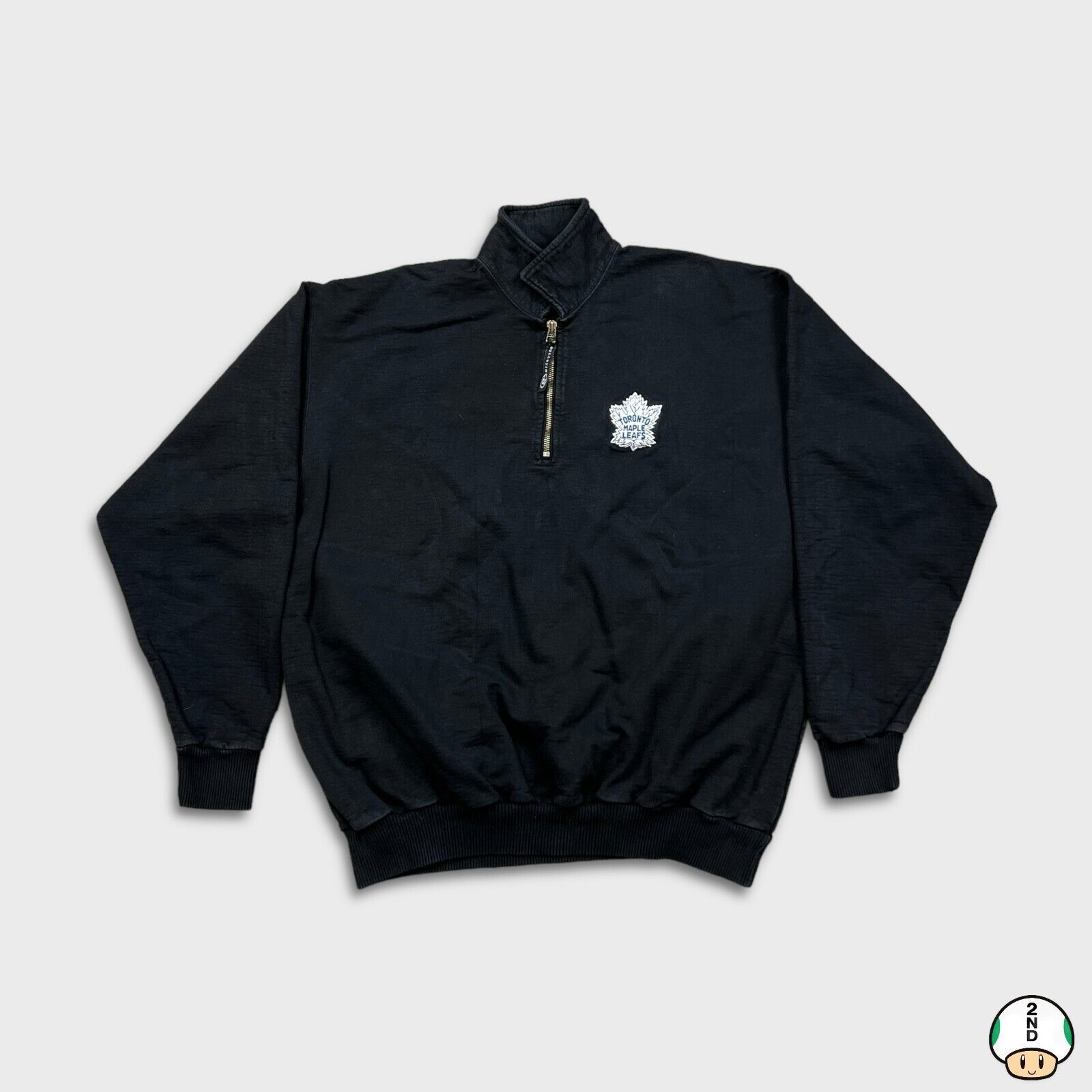 NHL × Vintage Toronto Maple Leafs Sweatshirt Small Hockey 1/4 Zip 90s NHL Size US S / EU 44-46 / 1 - 1 Thumbnail