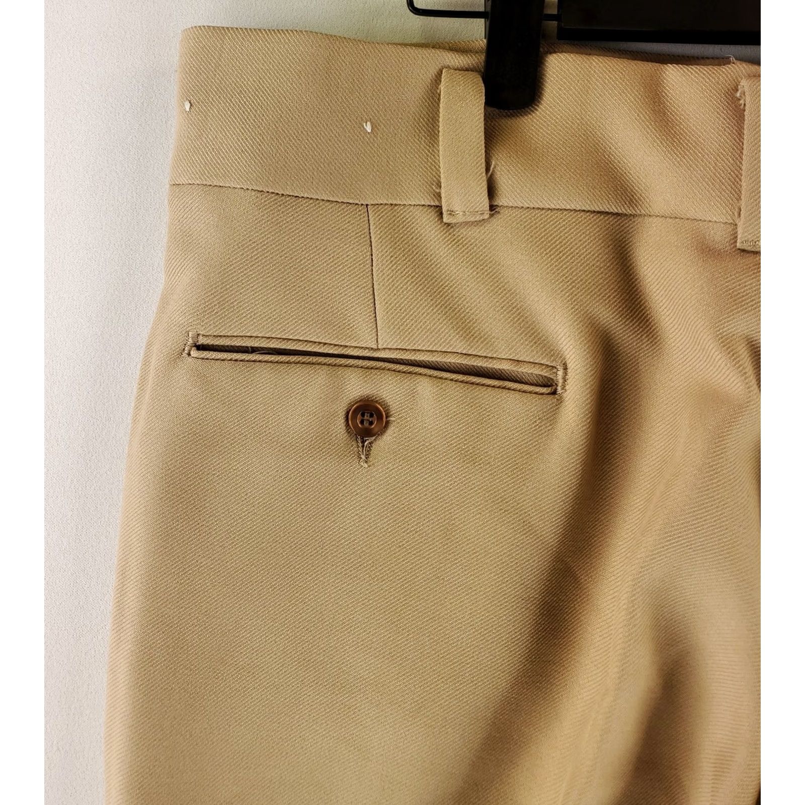 Vintage VINTAGE 50s 60s Gabardine Pants Brown Tan Mens 36x32 Dress Pants Men Brown Size US 36 / EU 52 - 6 Thumbnail